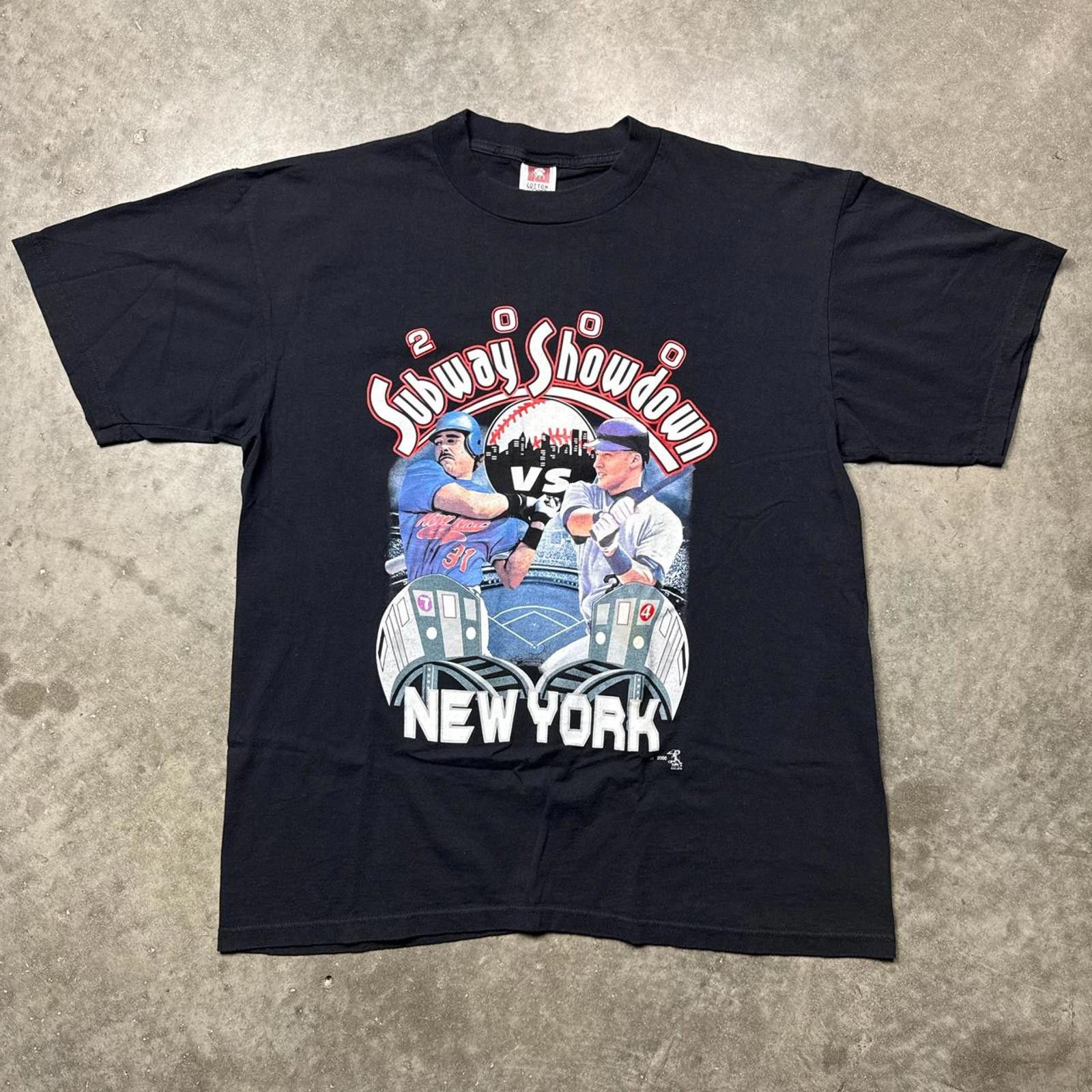 MLB MLB 2000 New York & New York Mets Subway Series Y2k T-Shirt Size US XL / EU 56 / 4 - 1 Thumbnail