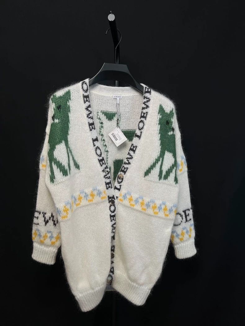 Loewe Loewe Deer Mohair Cardigan Size US XS / EU 42 / 0 - 1 Thumbnail