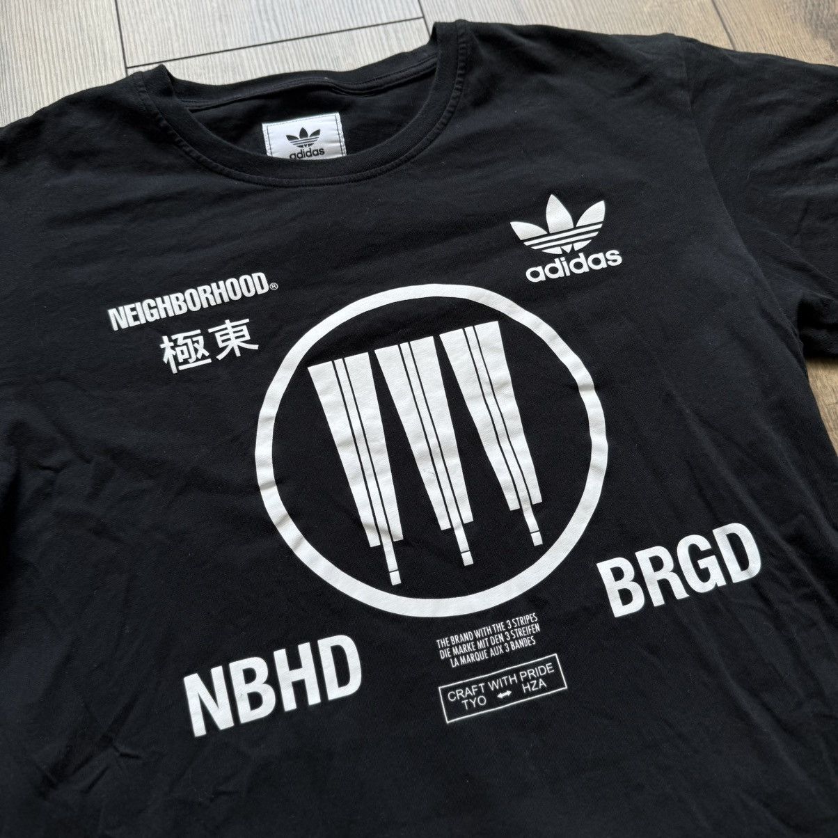 Adidas × Neighborhood Adidas x Neighborhood Tee Shirt 2017 Tokyo BRGD Hype Collab Size US M / EU 48-50 / 2 - 4 Thumbnail