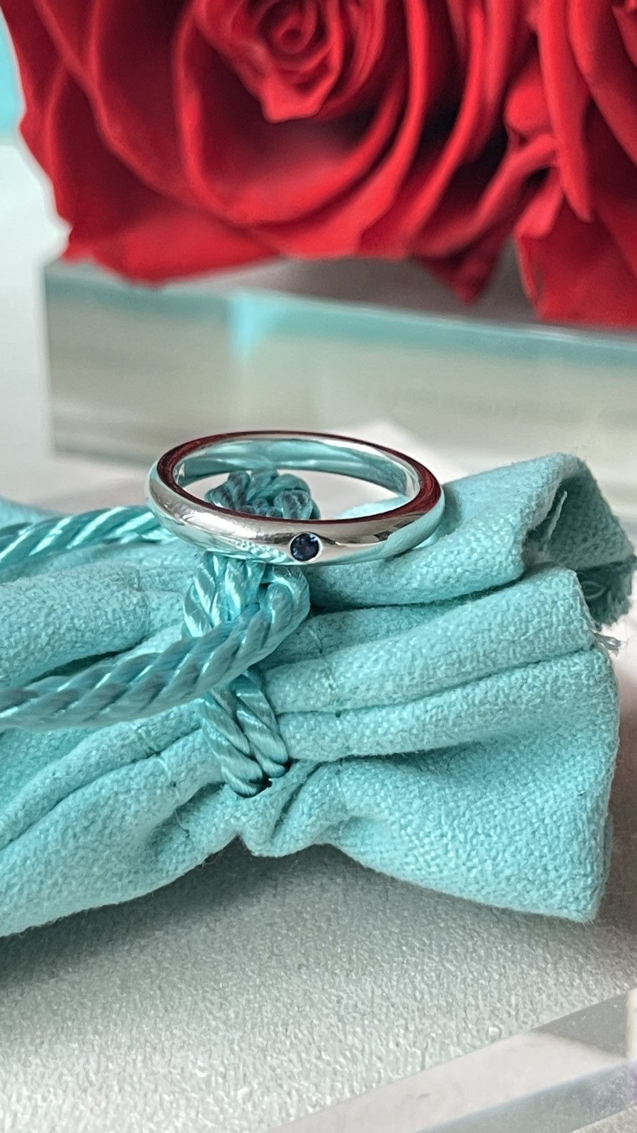 Tiffany & Co. Tiffany & Co Silver Peretti Blue Sapphire Ring 5 NEW $450 Size ONE SIZE - 2 Thumbnail