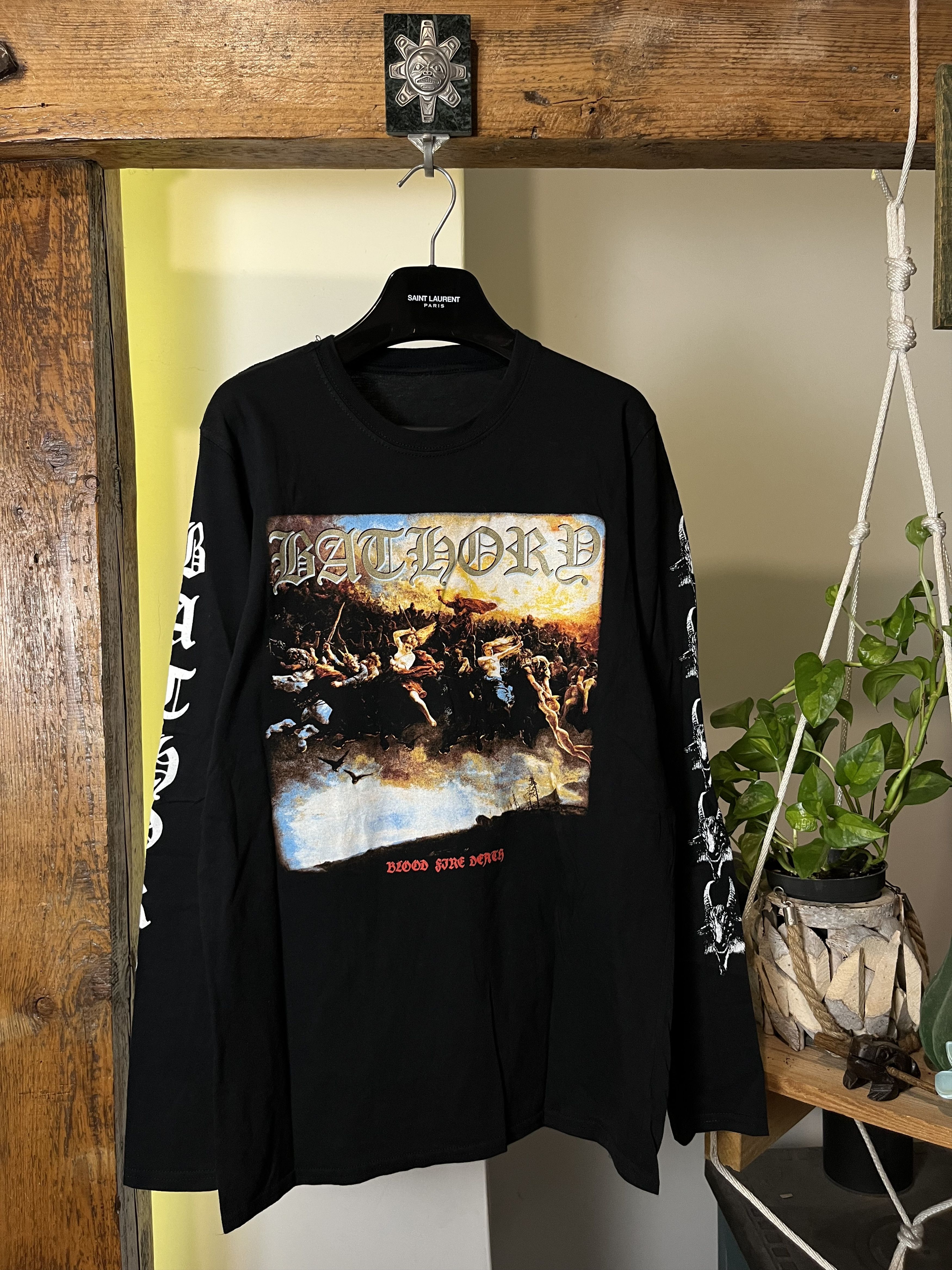 Band Tees × Vintage Bathory "Blood Fire Death" 1988 Album Cover Size US M / EU 48-50 / 2 - 1 Thumbnail