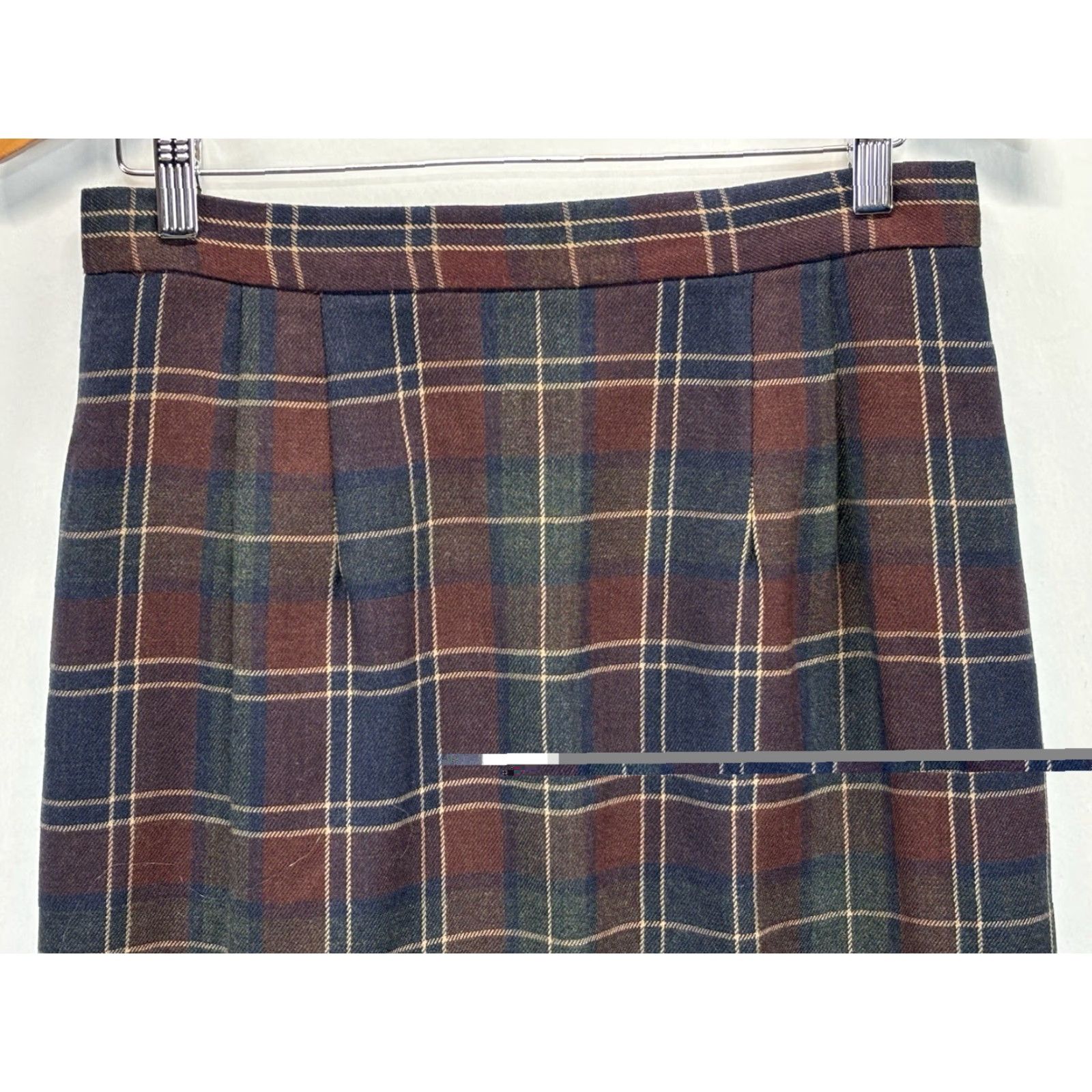 Charter Club VINTAGE Charter Club Wool Maxi Skirt Women’s 14 Plaid Button Up Slit Academia Old Money 90s College Preppy Womens Size 36" / US 14 / IT 50 - 2 Thumbnail