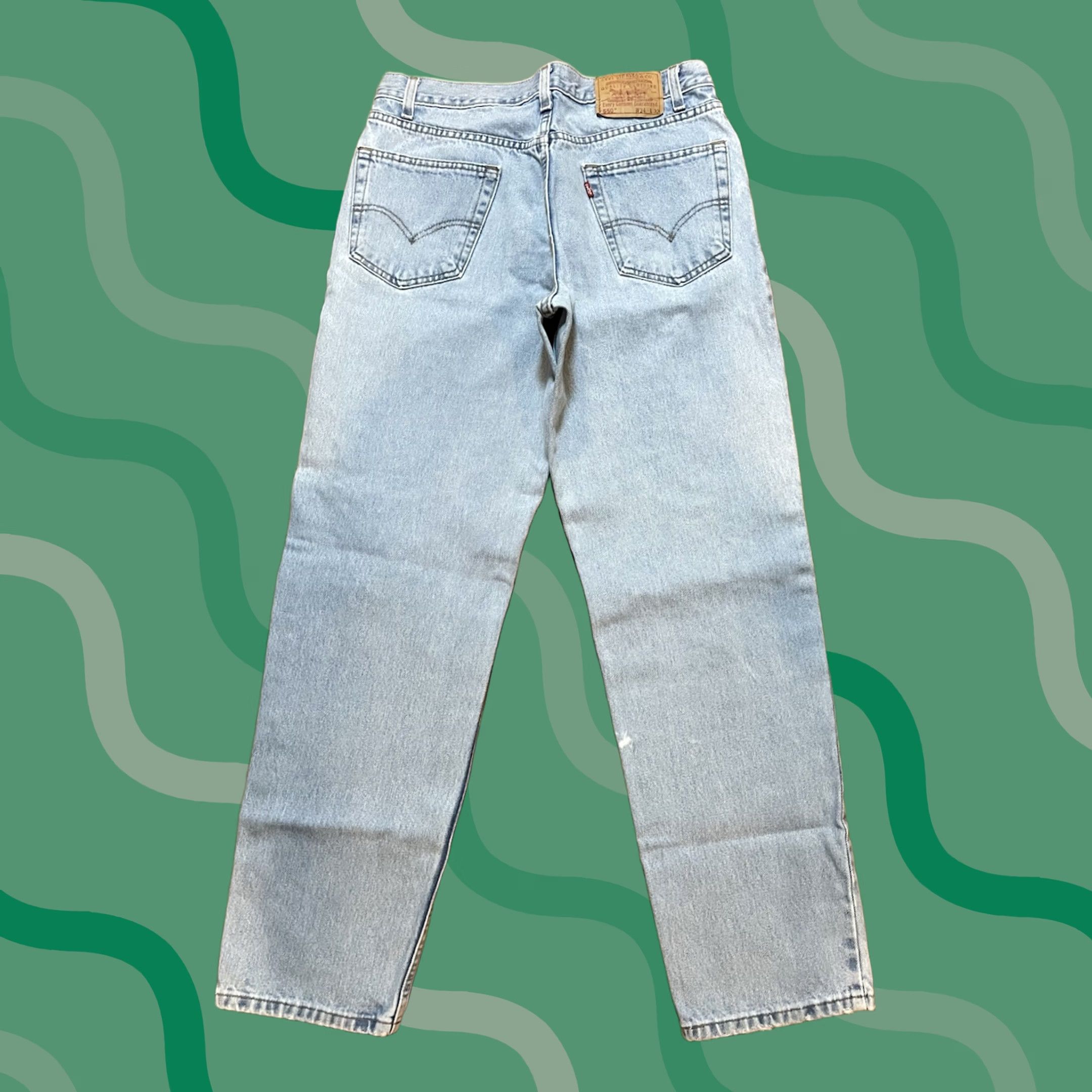 Levi's × Supreme Supreme Levis Pinstripe 550 Jeans blue | Grailed