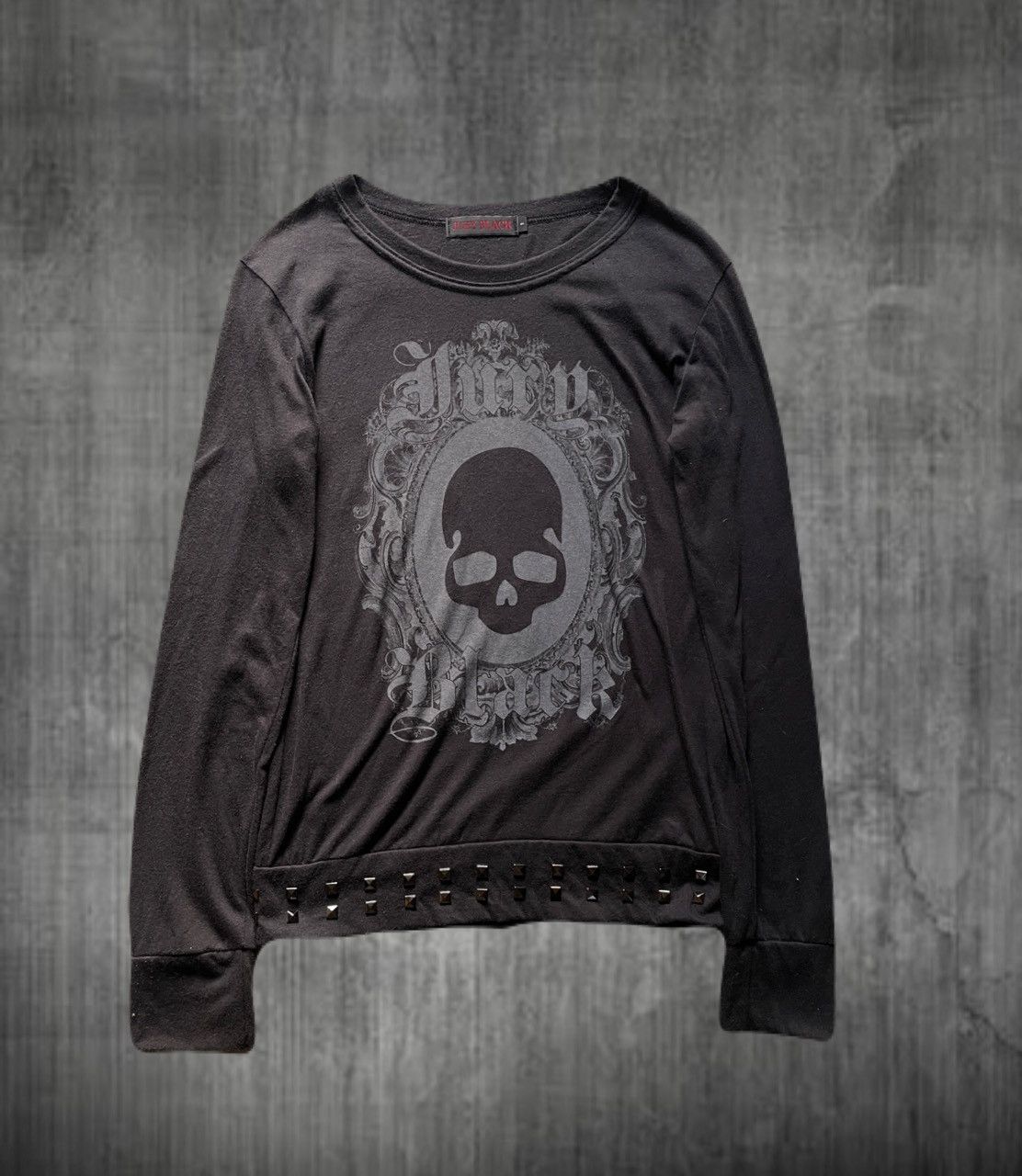 If Six Was Nine 2000s JURY BLACK Studded Skull Vkei Long Sleeve Tee Size US S / EU 44-46 / 1 - 1 Thumbnail