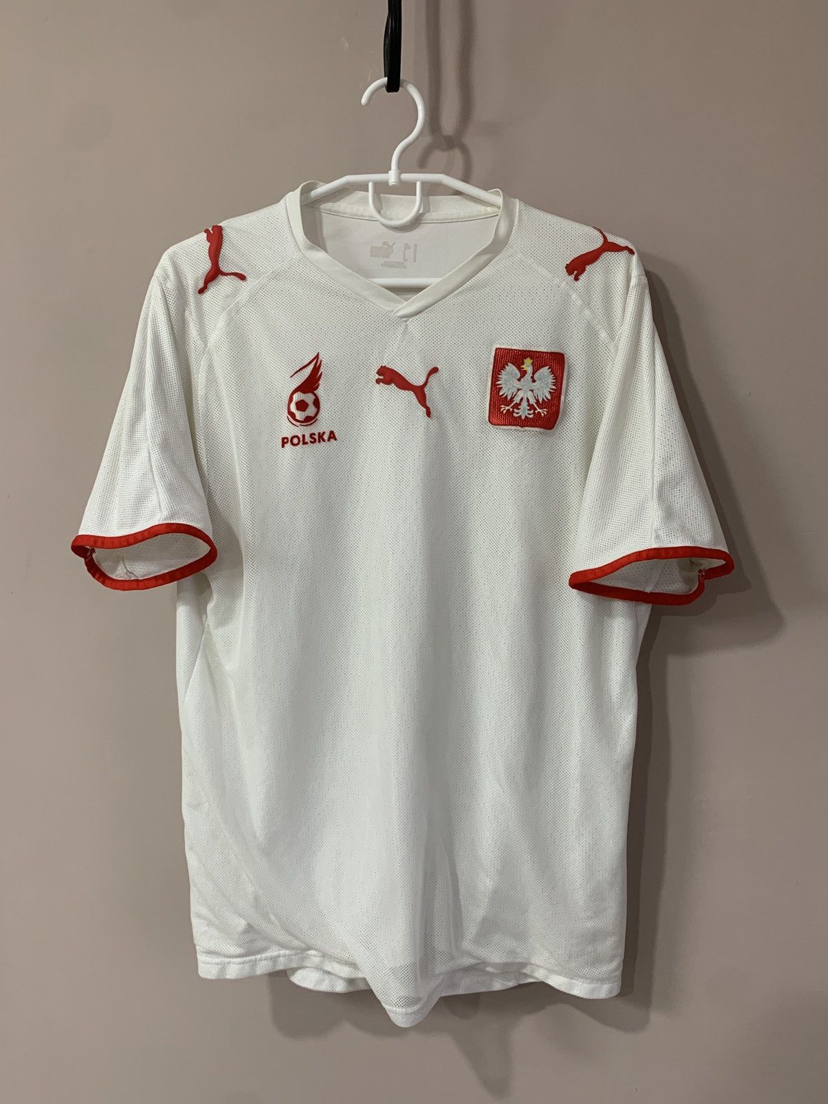 Puma Poland 2008 Home Football Shirt Puma Vintage Soccer Size M Size US M / EU 48-50 / 2 - 1 Thumbnail