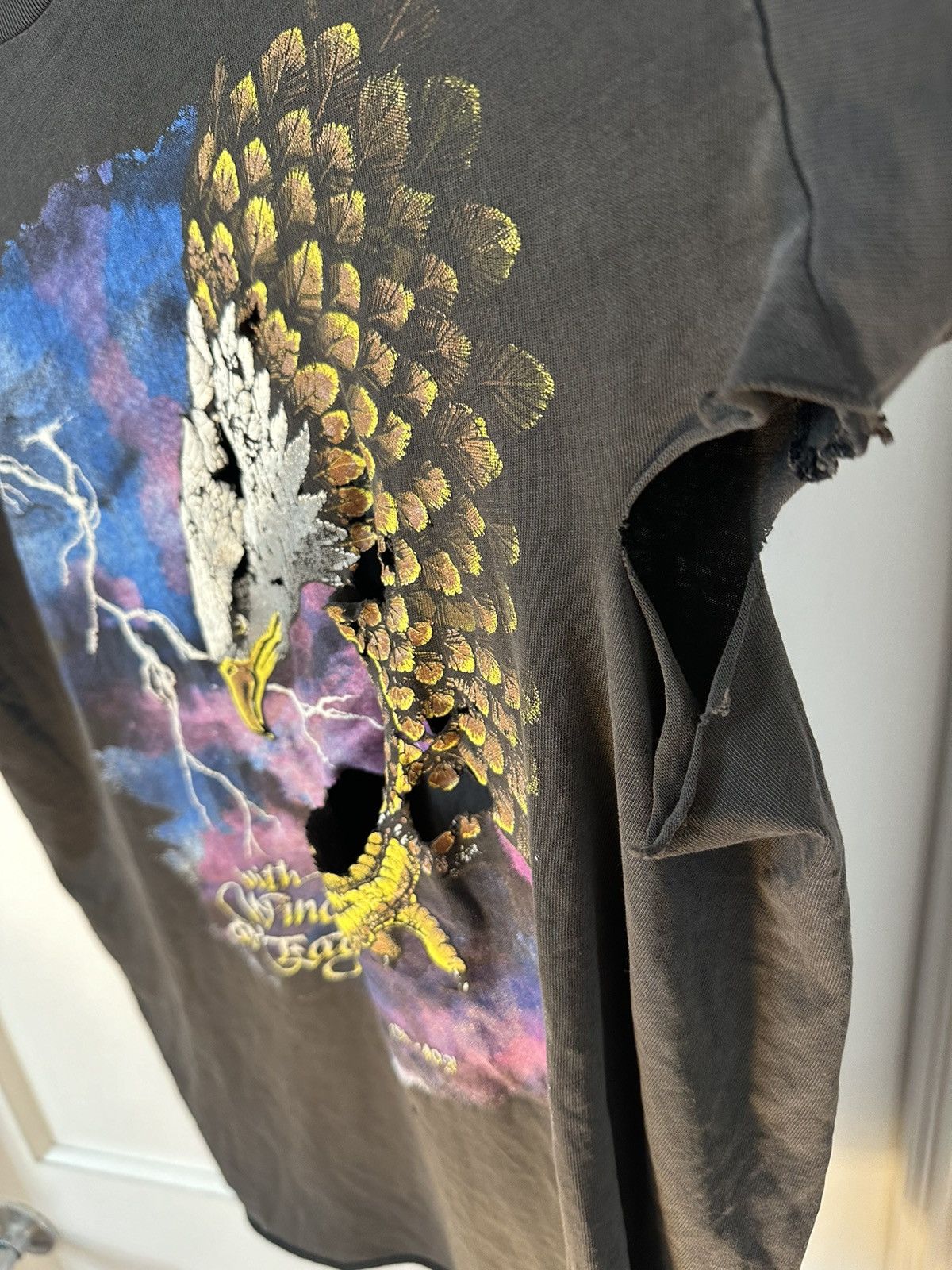 Vintage Vintage 1970s distressed eagle shirt Size US XL / EU 56 / 4 - 3 Thumbnail