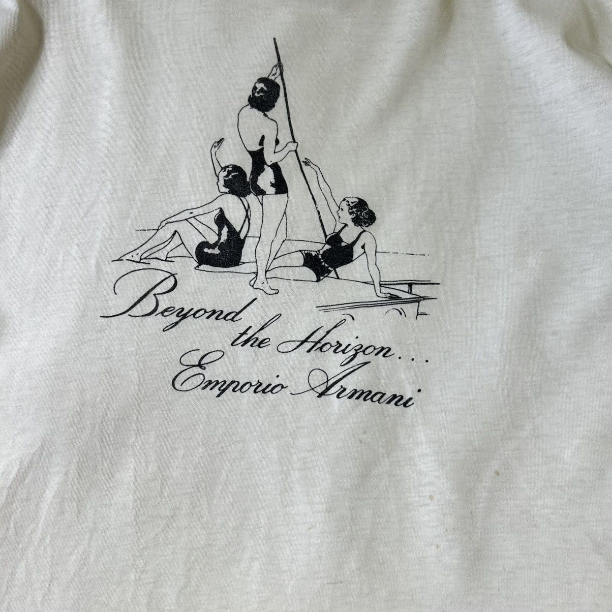 Emporio Armani Vintage Emporio Armani Graphic Tee Size L / US 10 / IT 46 - 5 Thumbnail