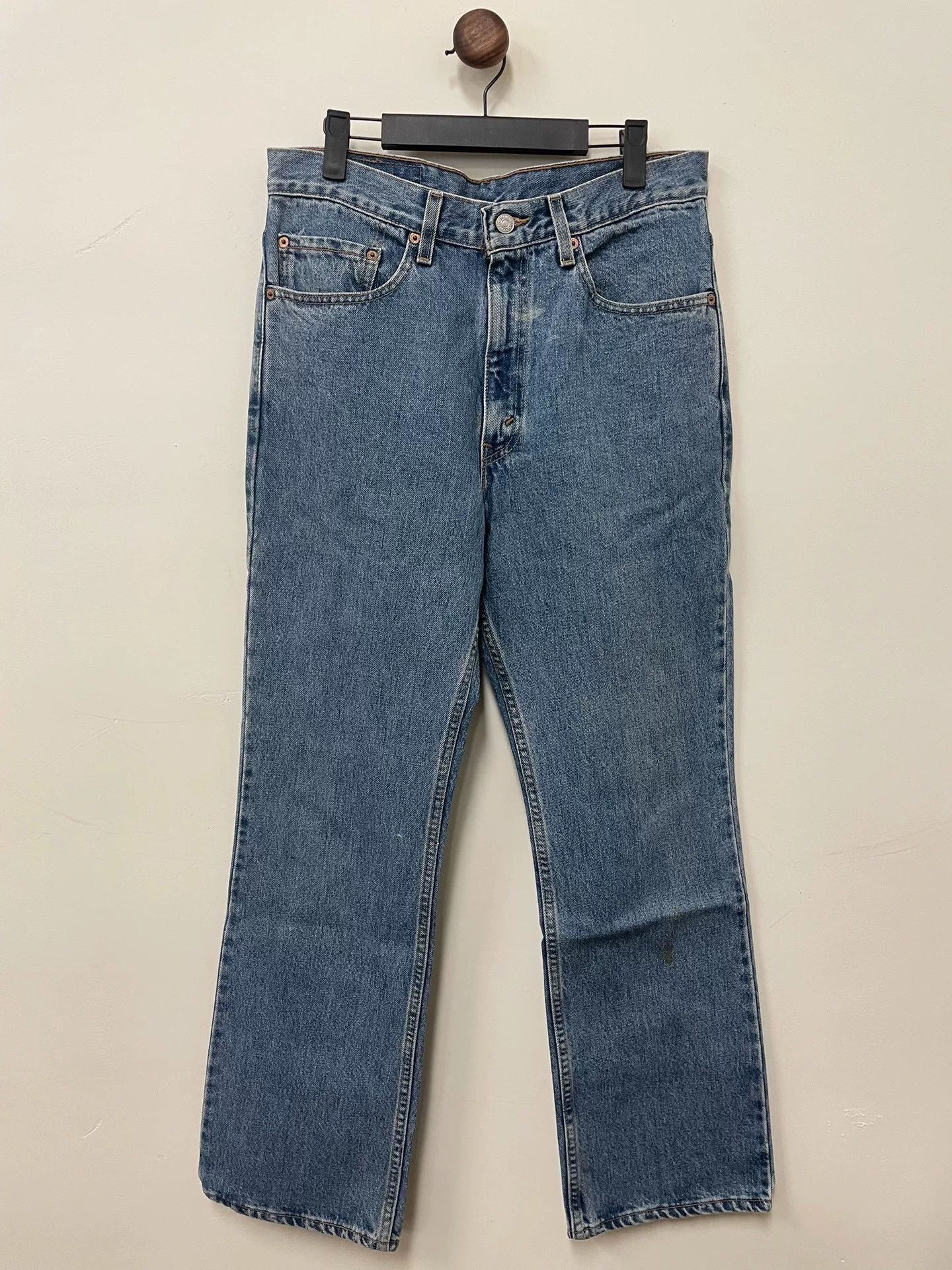 Vintage Vintage Levi's 517 Washed Blue Flared Jeans Size US 33 - 1 Thumbnail