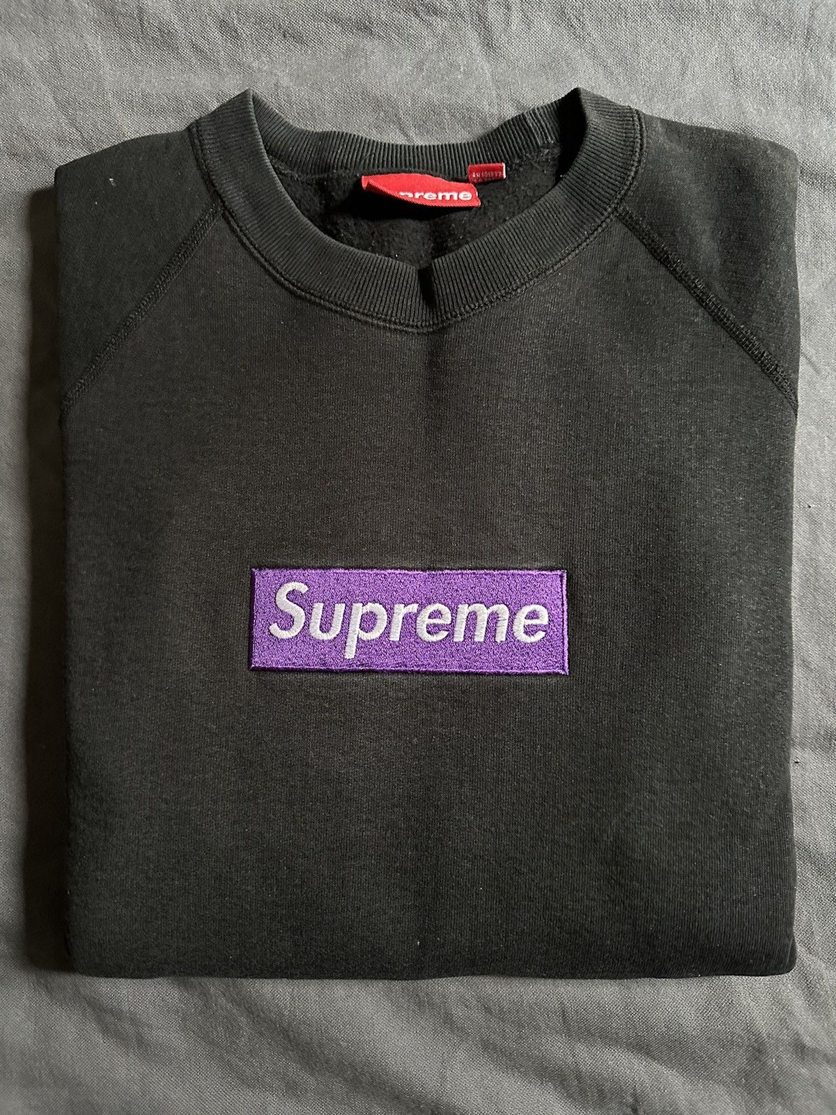 image of Supreme Box Logo Crewneck in Black, Men's (Size Large)