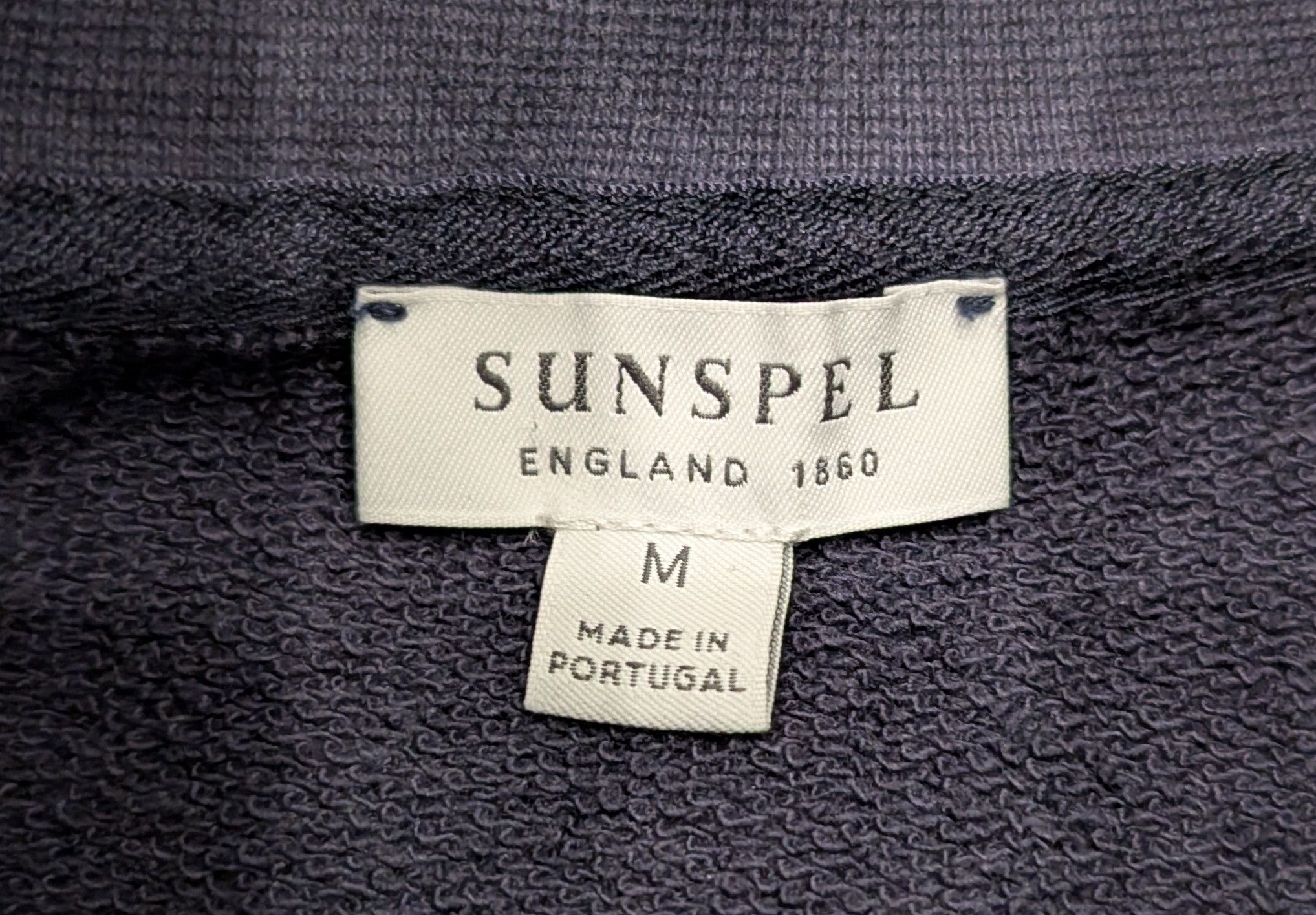 Sunspel Sunspel Half Zip Cotton Loopback Sweatshirt Made in Portugal Size US M / EU 48-50 / 2 - 3 Thumbnail