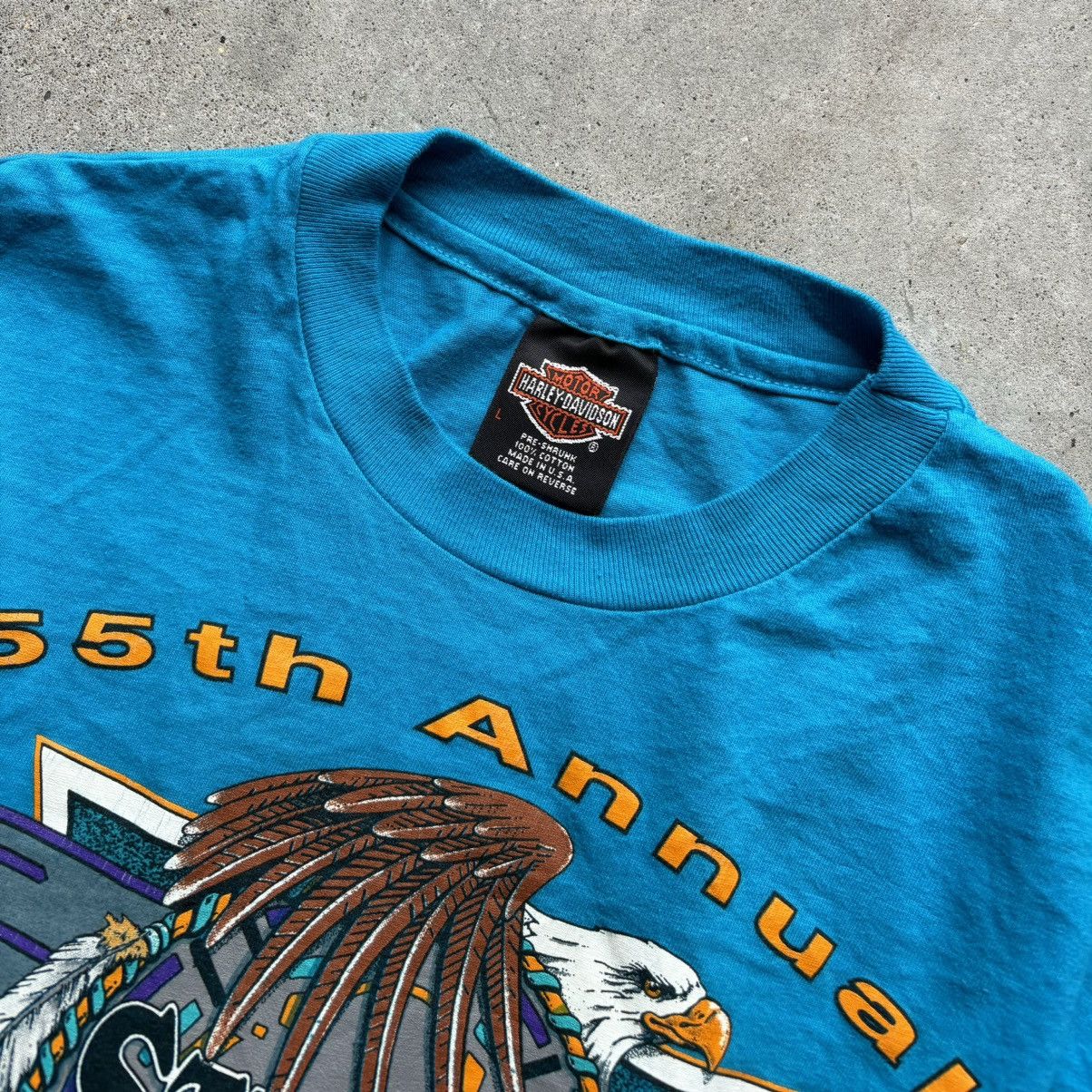 Harley Davidson × Vintage vintage 90s 1995 HARLEY DAVIDSON EAGLE SOUTH DAKOTA t-shirt Size US L / EU 52-54 / 3 - 13 Thumbnail