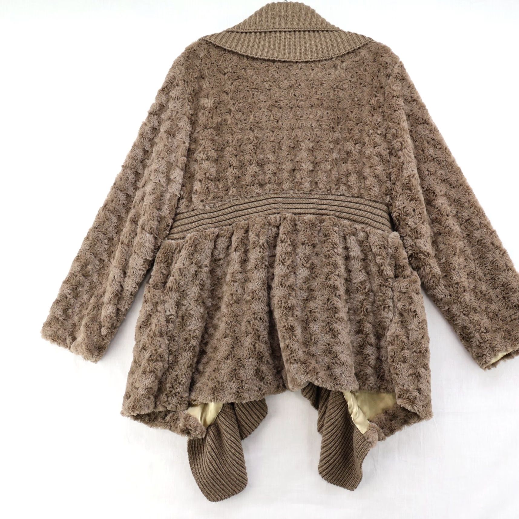 Vintage VINTAGE Avalin Waterfall Sweater Womens XL Green Chunky Knit Cowl Neck Y2K Gorpcore Cardigan Size XL / US 12-14 / IT 48-50 - 4 Thumbnail