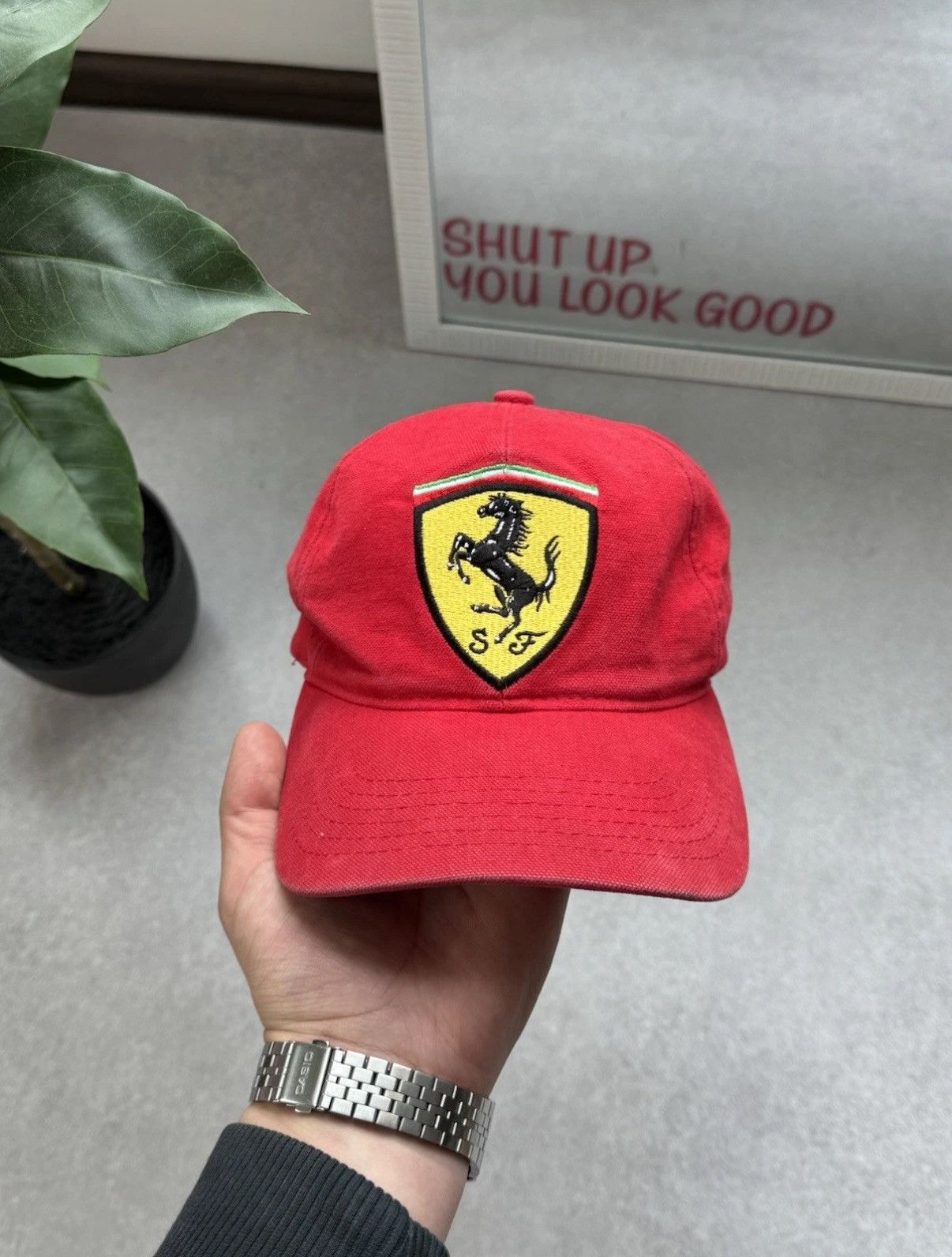 Ferrari Vintage Ferrari 90s Official Product Big Logo Racing Red Cap Size ONE SIZE - 1 Thumbnail