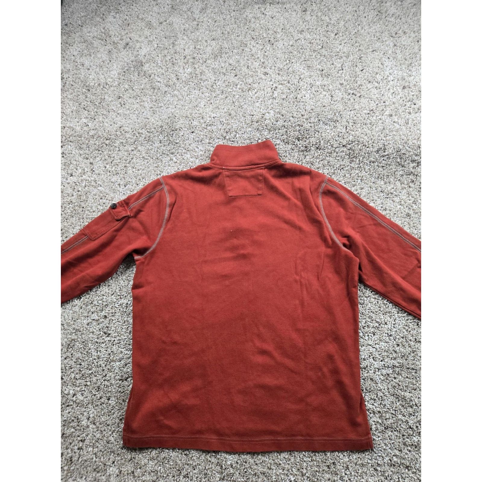 Banana Republic Banana Republic Shirt Mens M Rust Henley Pullover Long Sleeve Mock Neck Button Solid Cotton Jersey Size US M / EU 48-50 / 2 - 7 Thumbnail