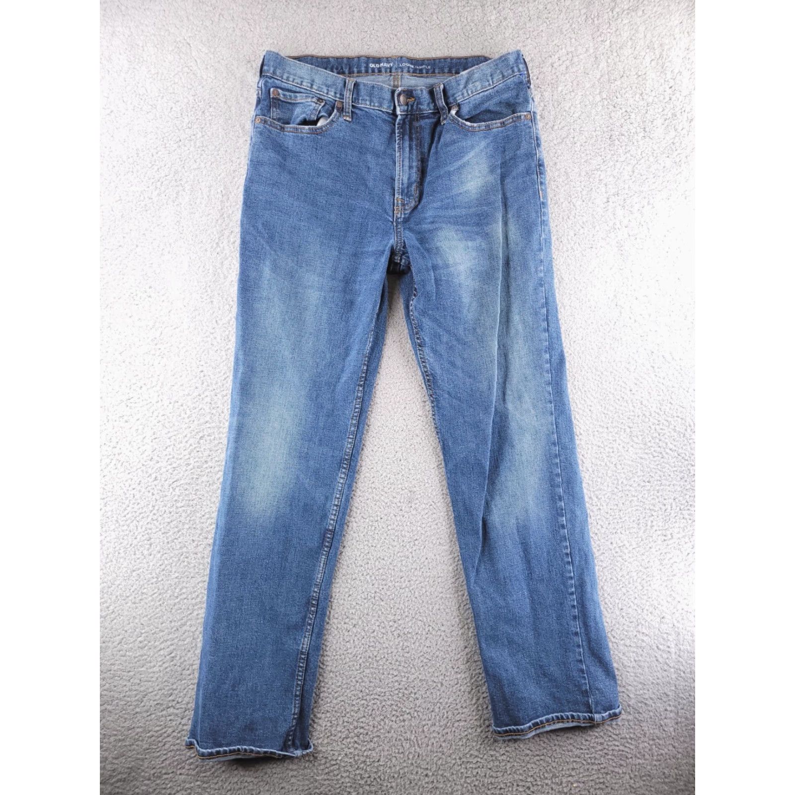 Old Navy Old Navy Jeans Mens 34x33 Blue Straight Fit Medium Wash Size US 34 / EU 50 - 2 Thumbnail