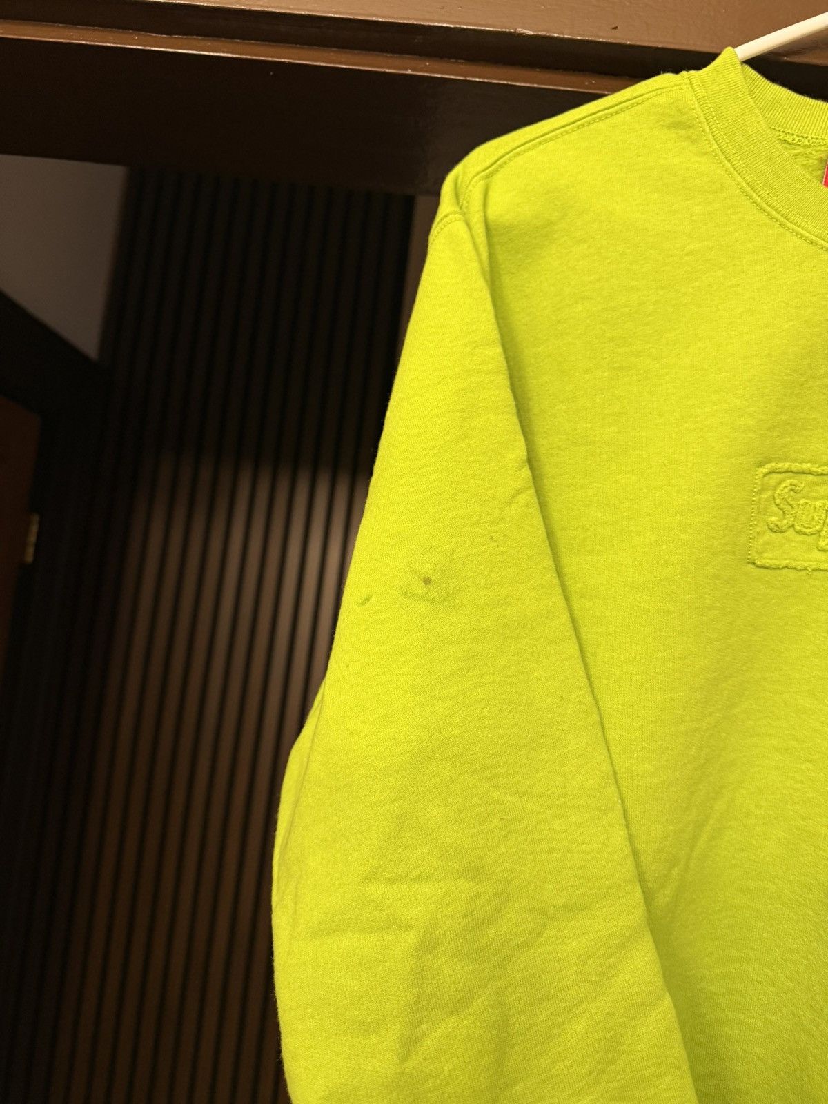Supreme SUPREME CUTOUT BOX LOGO CREWNECK SWEATSHIRT LIME SS20 Medium Size US M / EU 48-50 / 2 - 5 Thumbnail