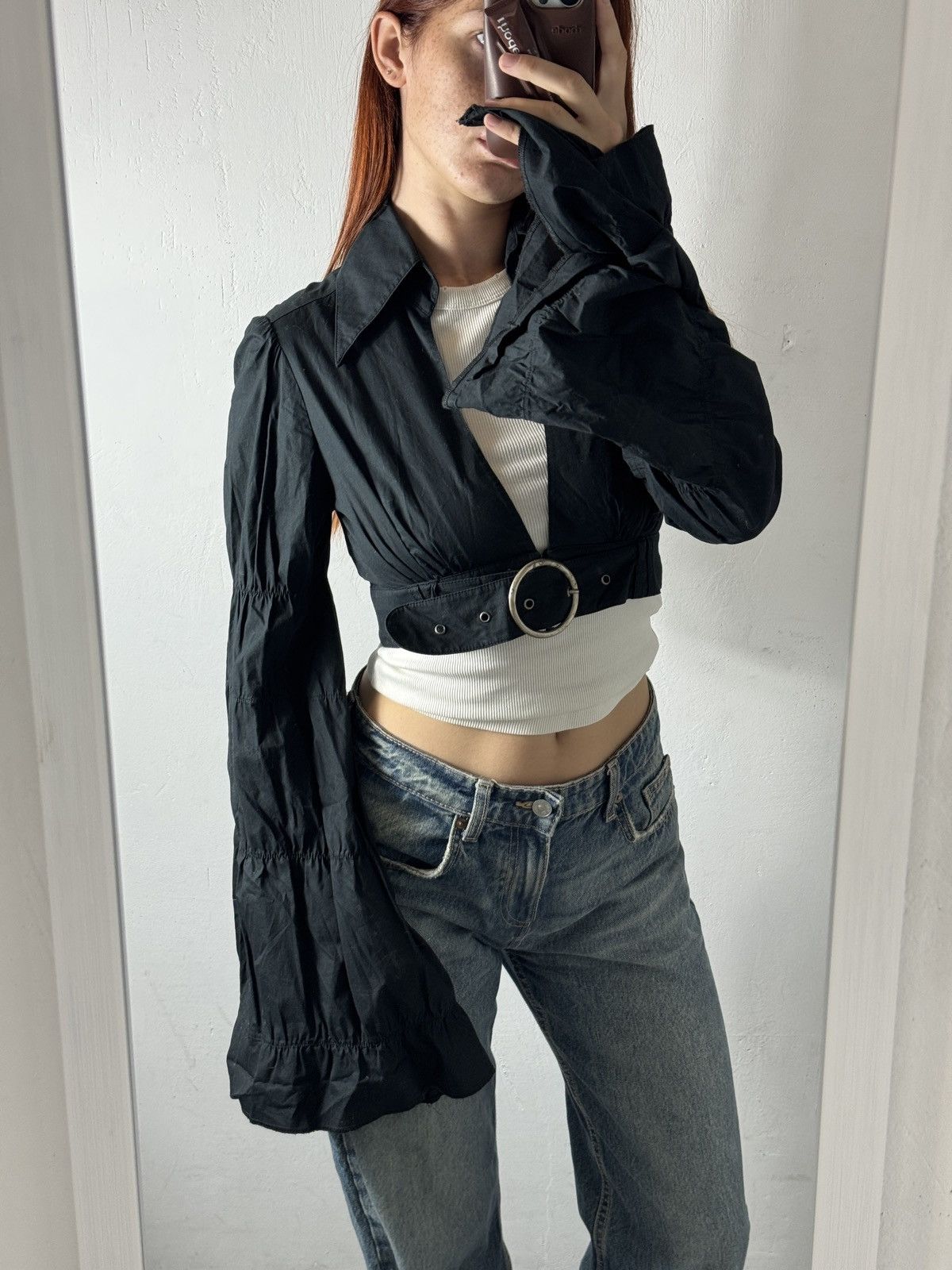 Other VINTAGE WATCHER AVANT GARDE CROP BLOUSE Size S / US 4 / IT 40 - 3 Thumbnail