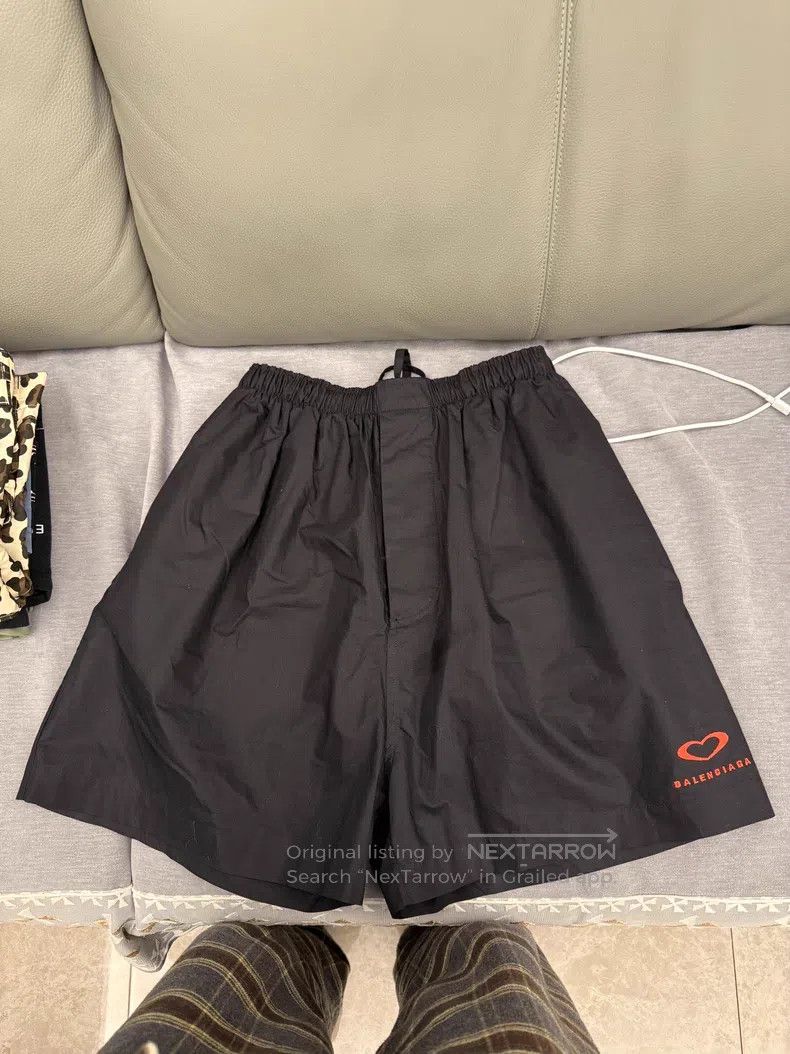 Balenciaga Qixi Limited Edition Heart Logo Shorts