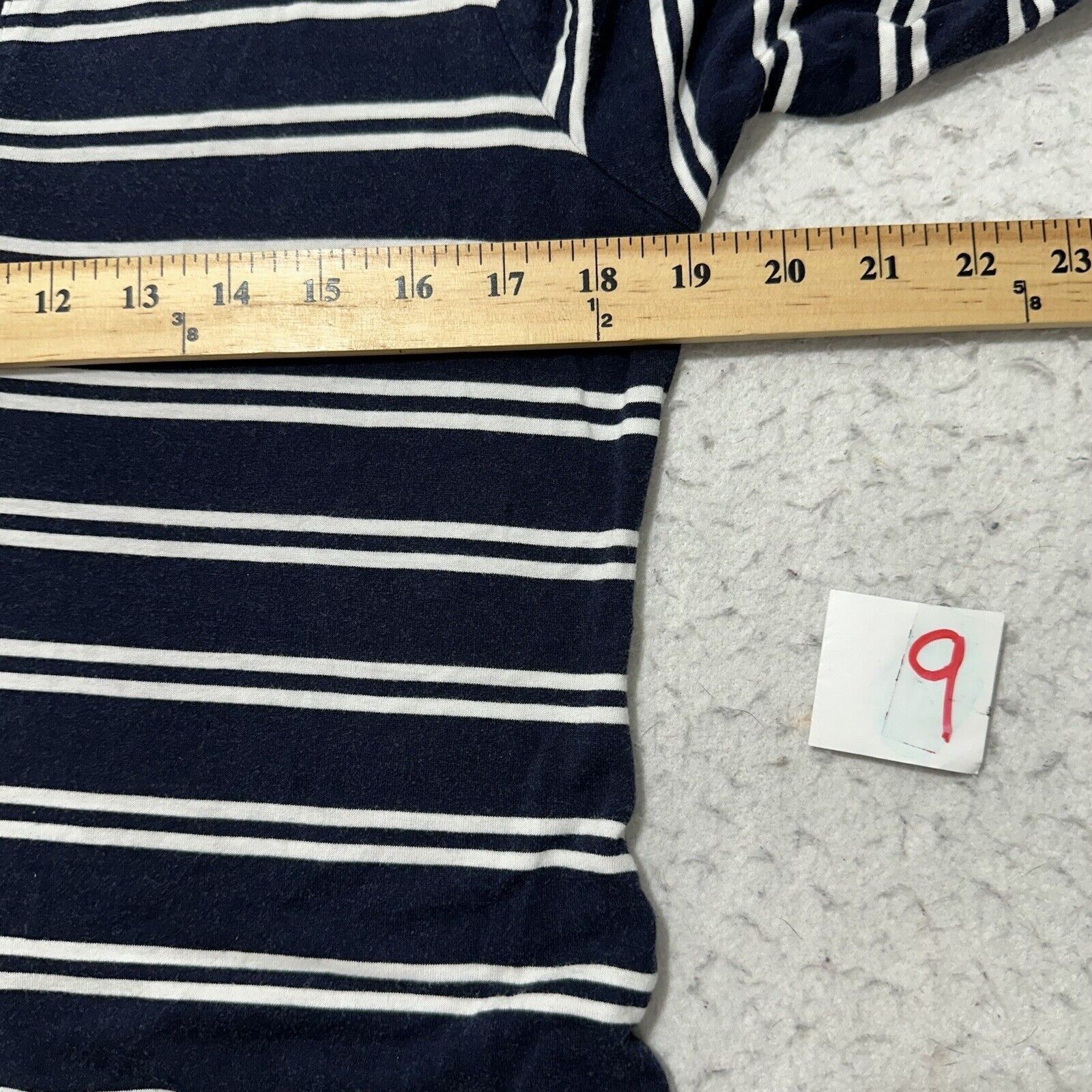 Other Talbots Medium V-Neck Pullover Top Navy Blue Striped Shirt Size M / US 6-8 / IT 42-44 - 8 Thumbnail
