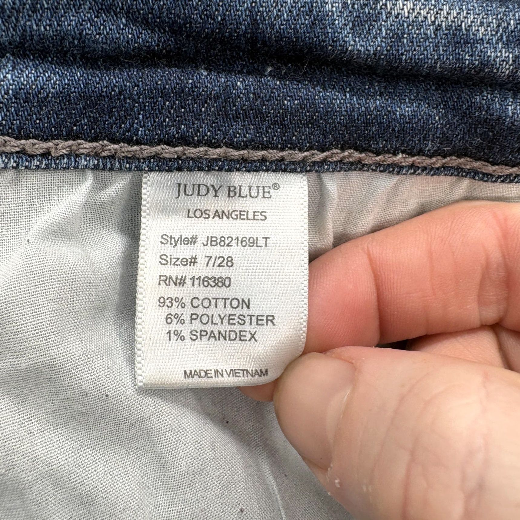Denime Judy Blue Jeans Womens 28 Boyfriend Distressed Light Blue Denim 5-Pocket Stretch Mid Rise Relaxed Zip Closure Casual 90s Size 28" / US 6 / IT 42 - 5 Thumbnail