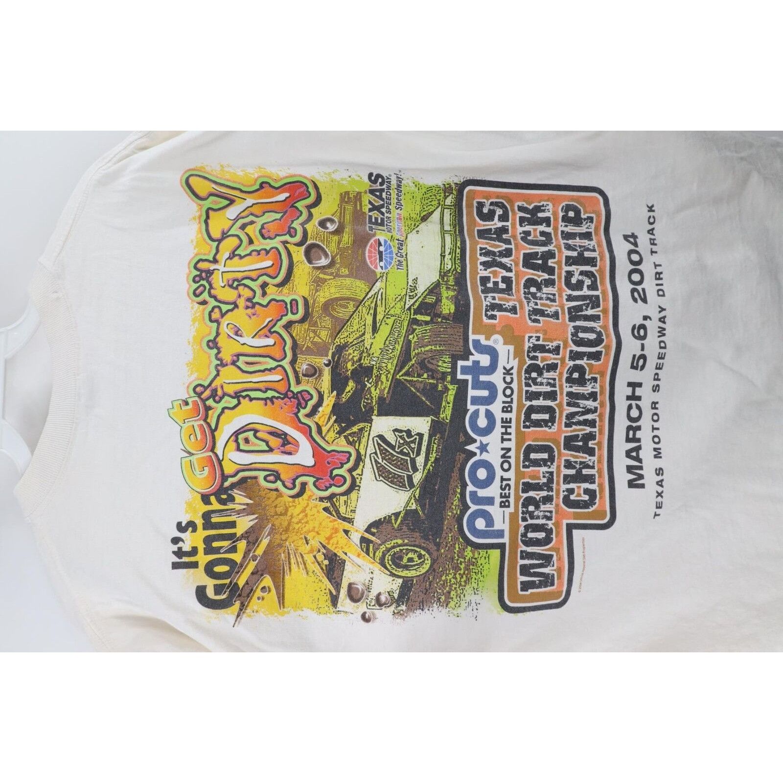 Vintage Vintage Y2K 2004 Texas Motor Speedway Dirt Racing T-Shirt Size US XL / EU 56 / 4 - 9 Thumbnail