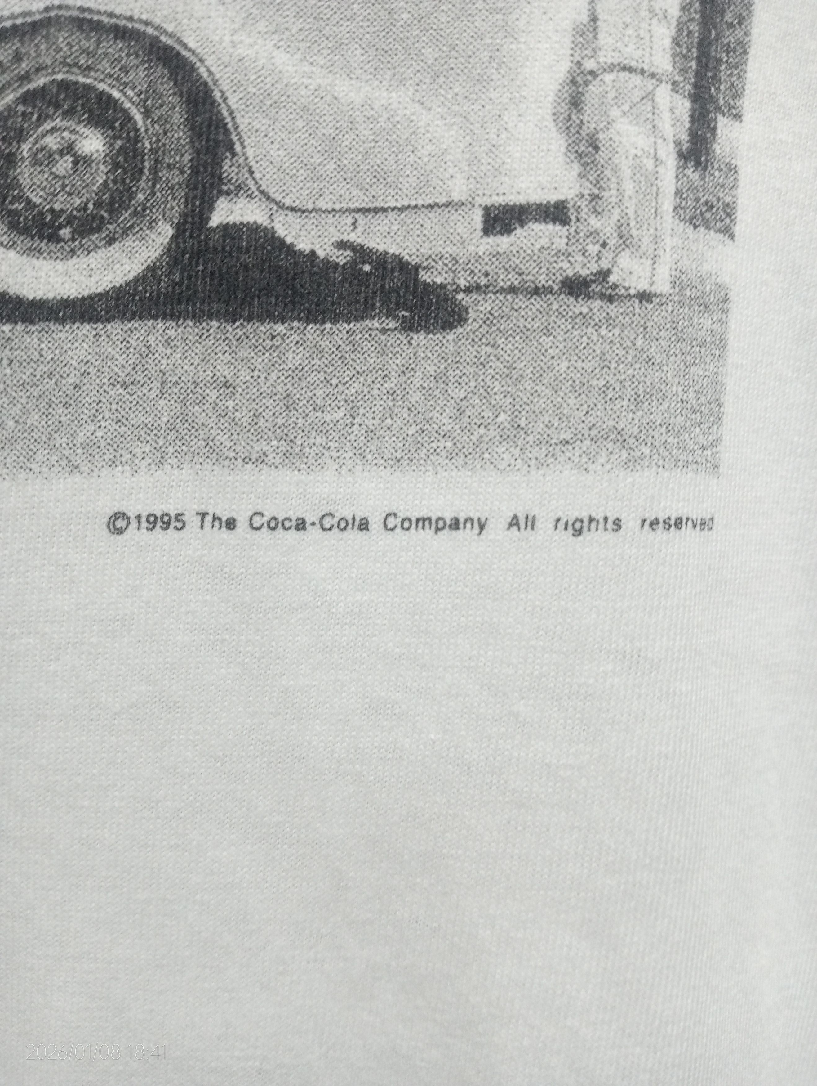 Coca Cola Vintage 1995 Single Stitch Coca- Cola Long Sleeve Tshirt Size US L / EU 52-54 / 3 - 9 Thumbnail