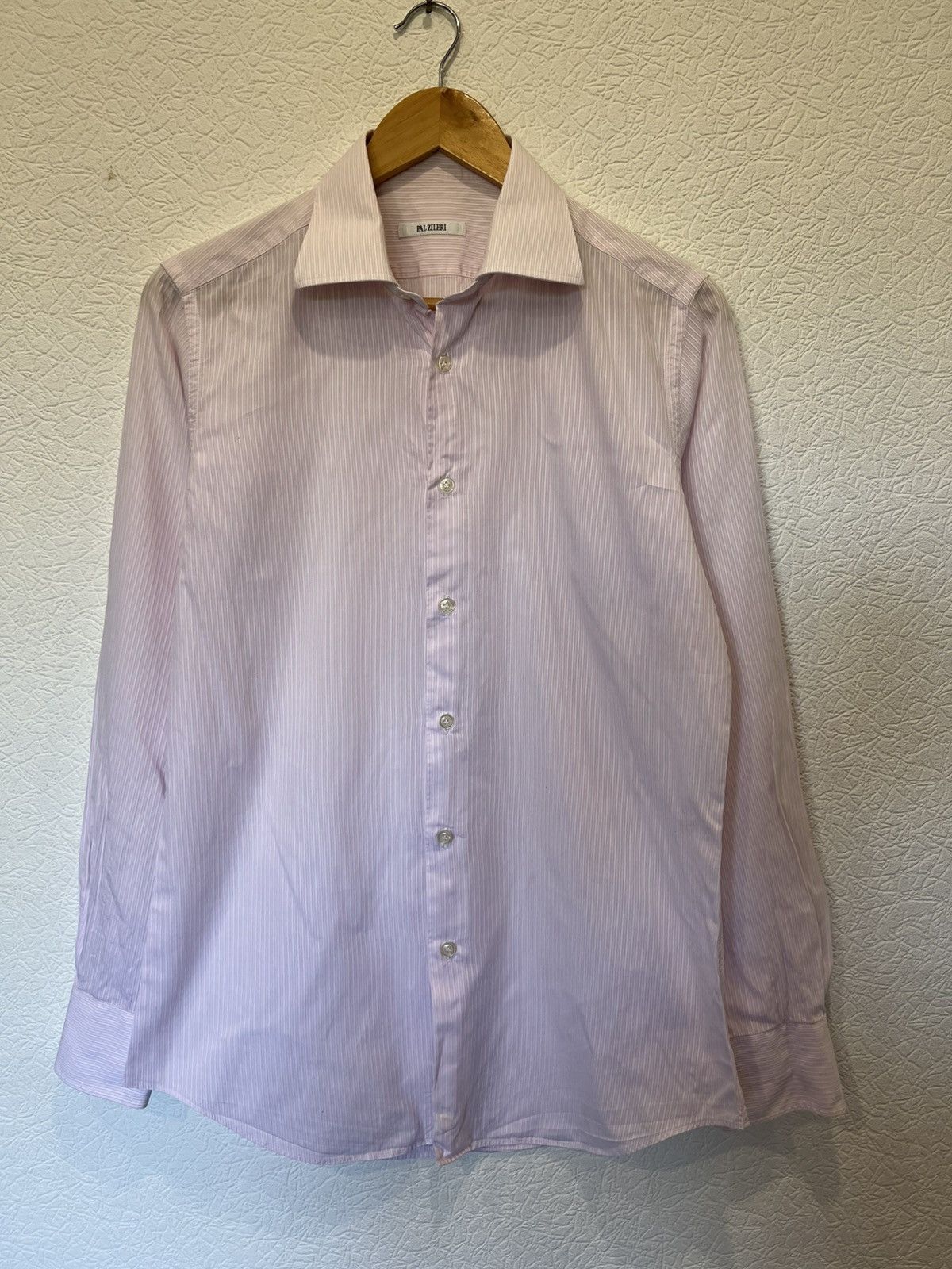 Pal Zileri Pal Zileri Pink Mens Button Up Shirt Classic Striped Size US M / EU 48-50 / 2 - 1 Thumbnail