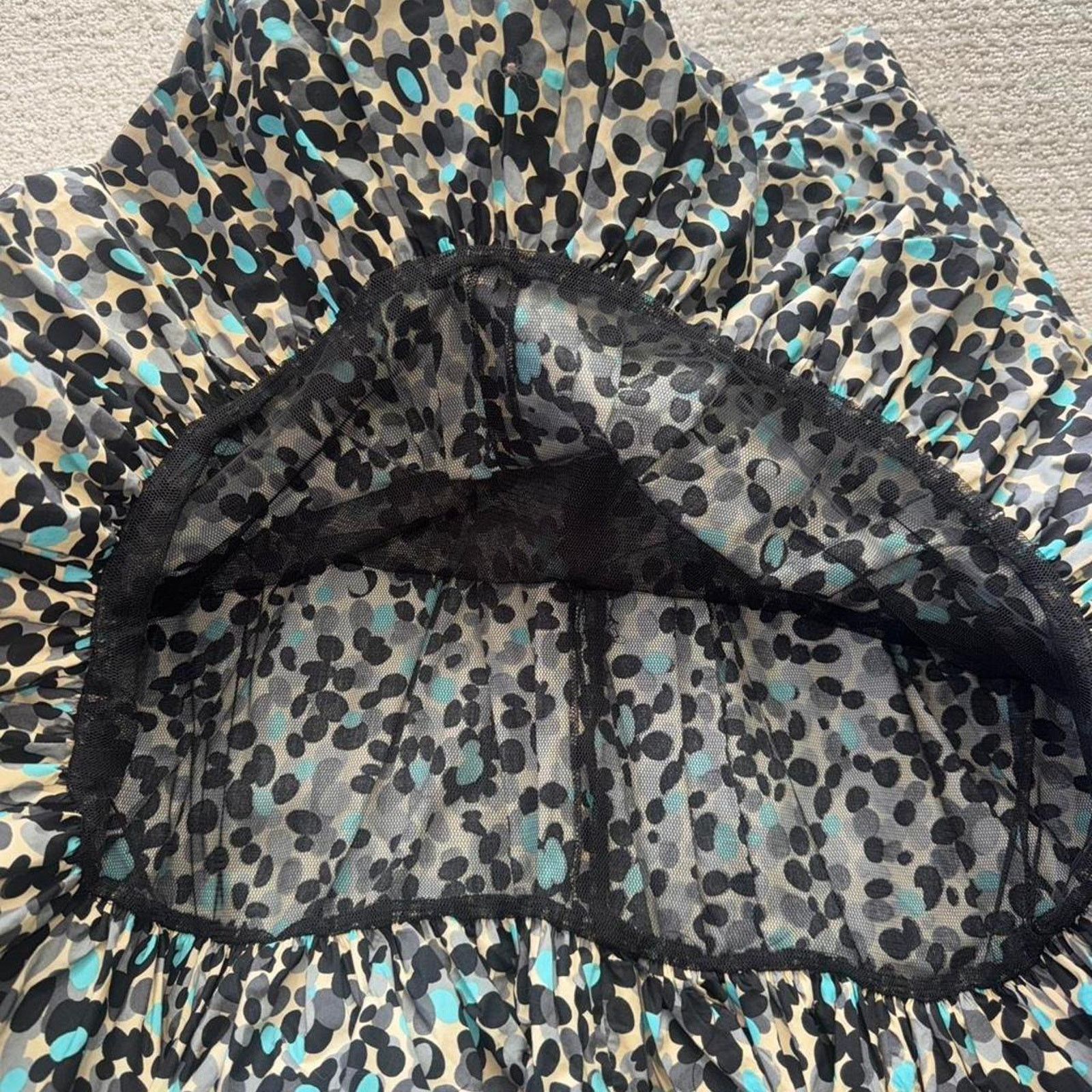 Anthropologie Vintage Black and Blue Bubble Skirt Size 28" / US 6 / IT 42 - 6 Thumbnail