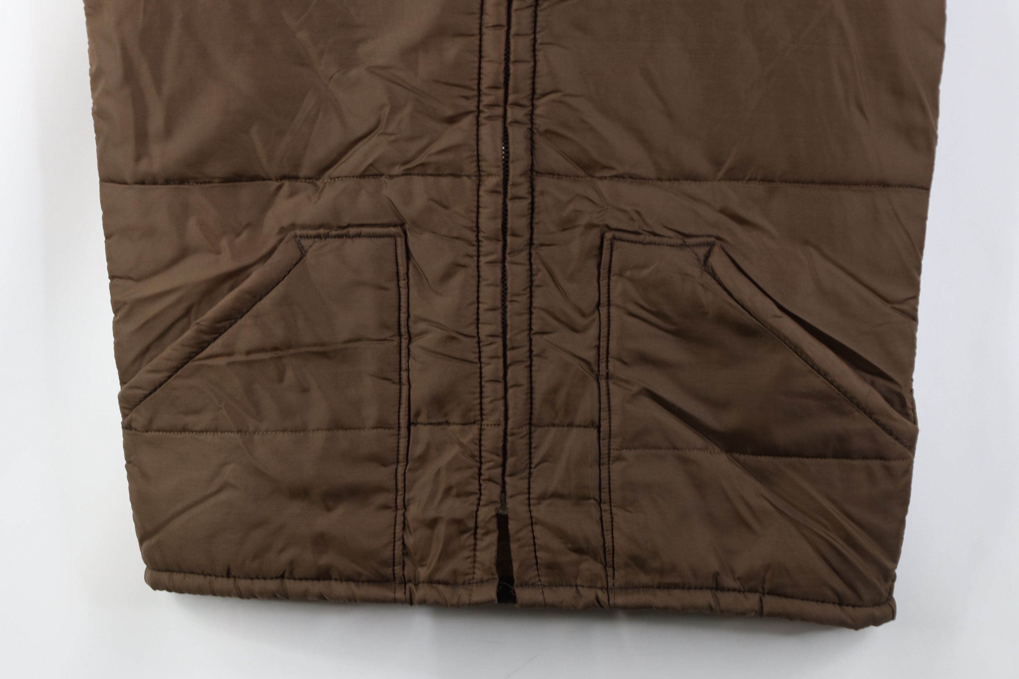 Vintage Vintage 70s Streetwear Full Zip Puffer Vest Jacket Brown USA Size M / US 6-8 / IT 42-44 - 3 Thumbnail
