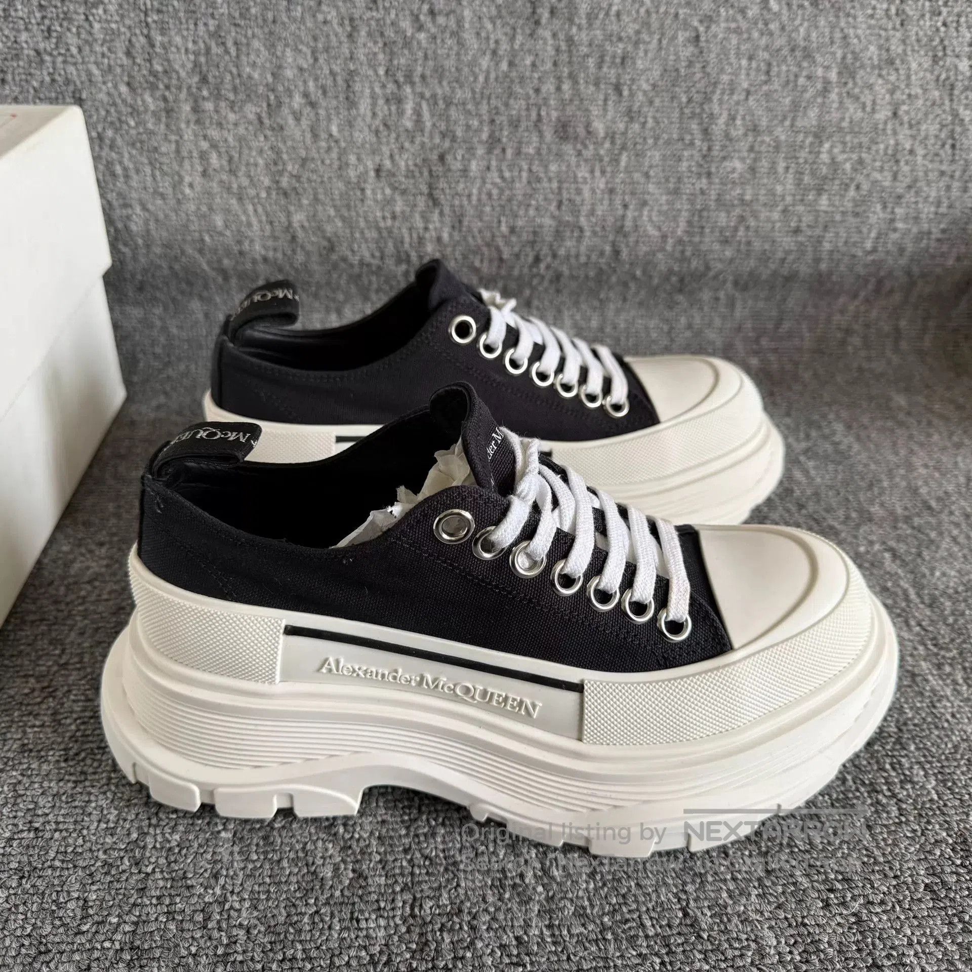 Alexander McQueen Alexander McQueen Platform Canvas Shoes. Size US 4 / IT 34 - 5 Thumbnail