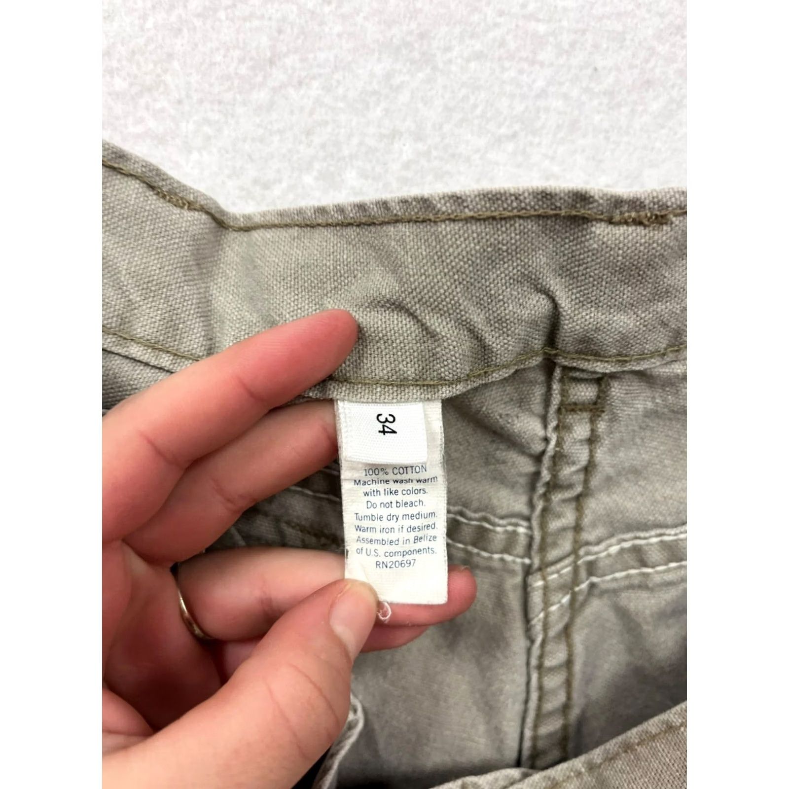 Vintage Mens Harbor One Shorts Chino Khaki 34 Casual Cotton Regular Mens 34 Size US 34 / EU 50 - 3 Thumbnail