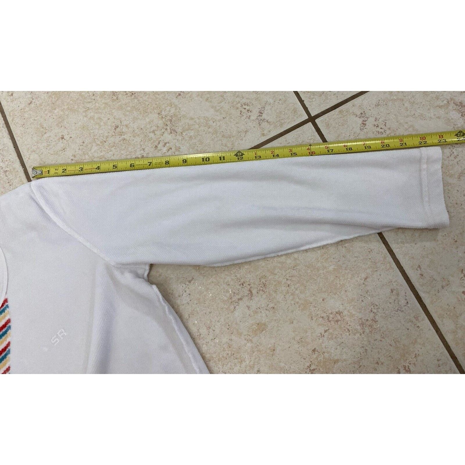 Sonia Rykiel VTG Sonia Rykiel Crew Neck Sweatshirt White M Velour Stripes Size M / US 6-8 / IT 42-44 - 14 Thumbnail