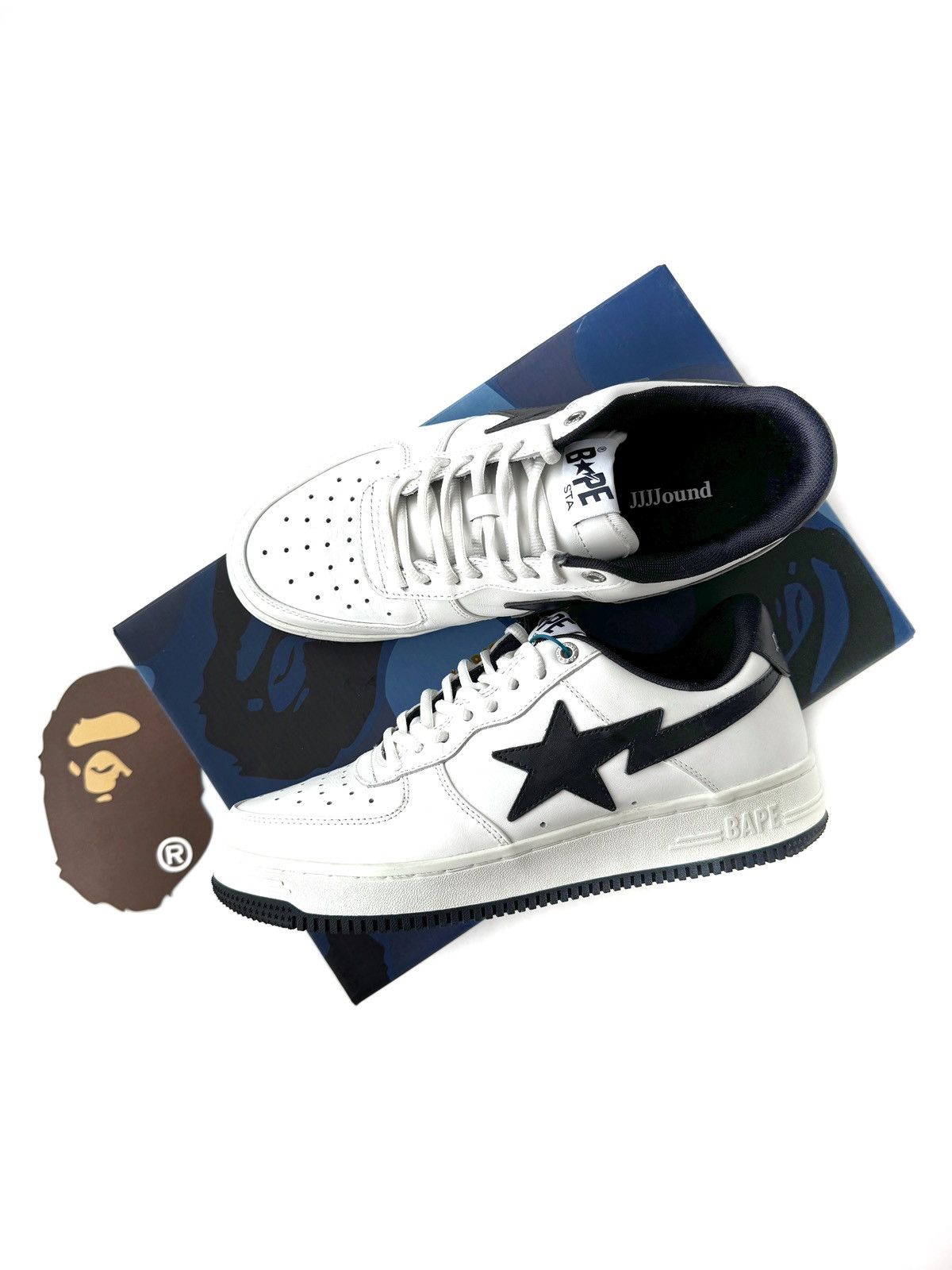Bape × JJJJound A Bathing Ape Bape Sta x JJJJound Sneakers White Size US 8.5 / EU 41-42 - 2 Thumbnail