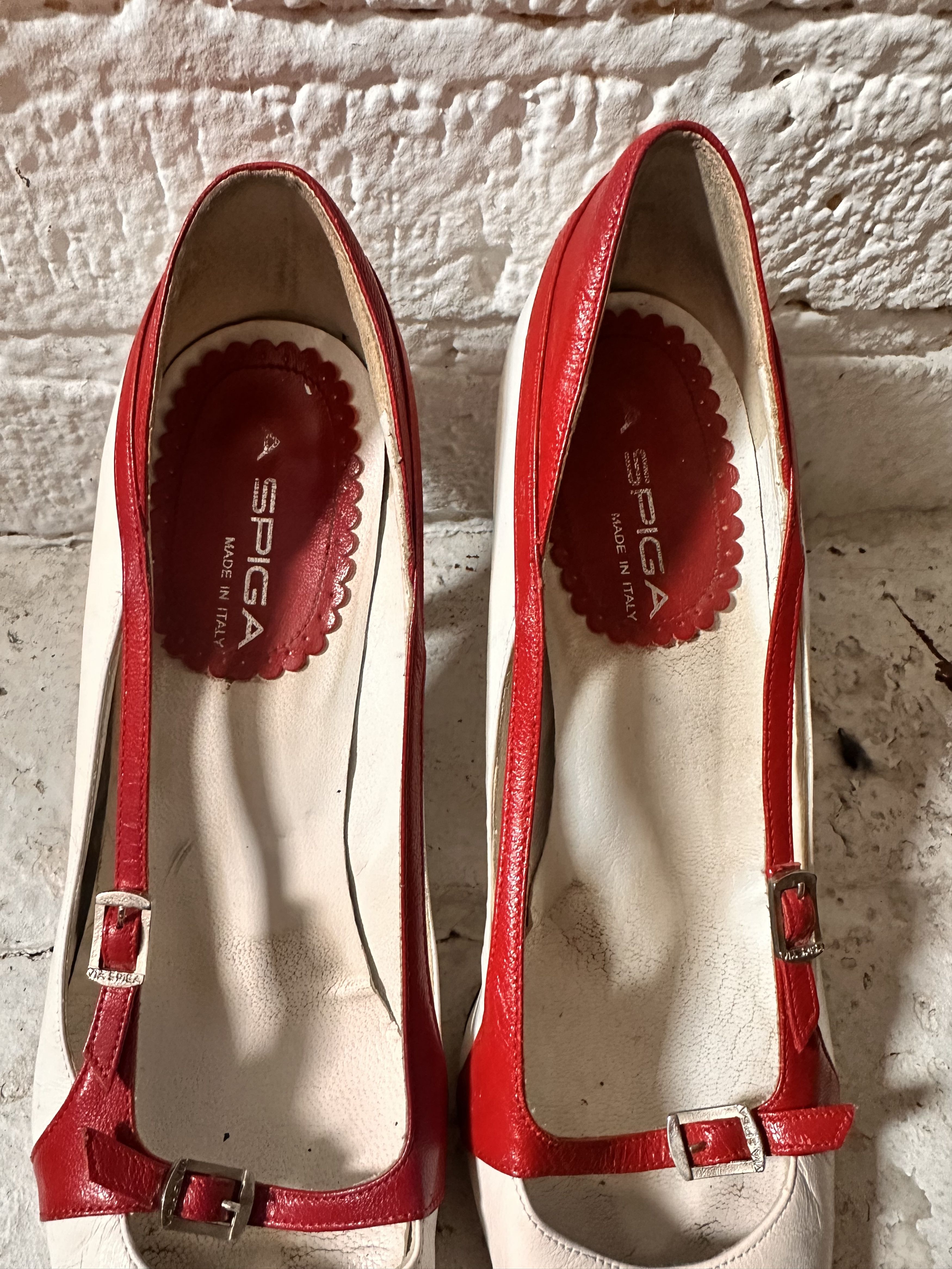 Vintage VIA SPIGA RED AND WHITE Y2K HEELS _ 8.5 Size US 8.5 / IT 38.5 - 3 Thumbnail