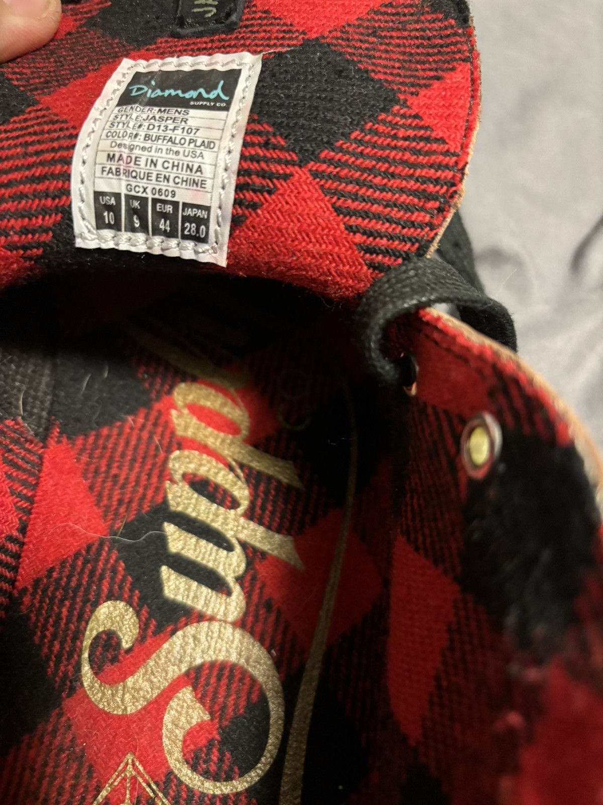 Ibn Jasper Diamond Supply Co 2013 men's buffalo plaid Shoes