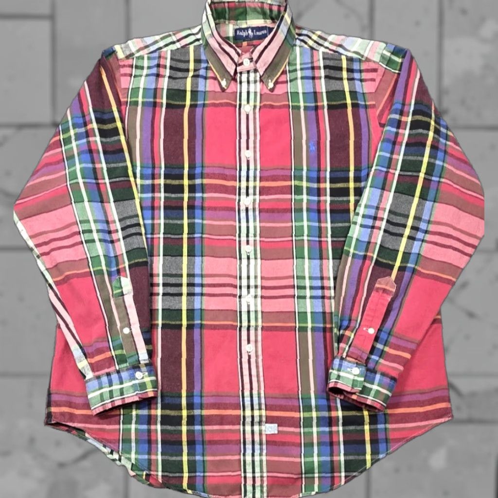 Polo Ralph Lauren VTG Polo Ralph Lauren Shirt Mens L Button-Up Red Multicolor Plaid Flannel 90s Polo Ralph Lauren Shirt Mens L Button-Up Red Multicolor Plaid Flannel Size US L / EU 52-54 / 3 - 1 Thumbnail