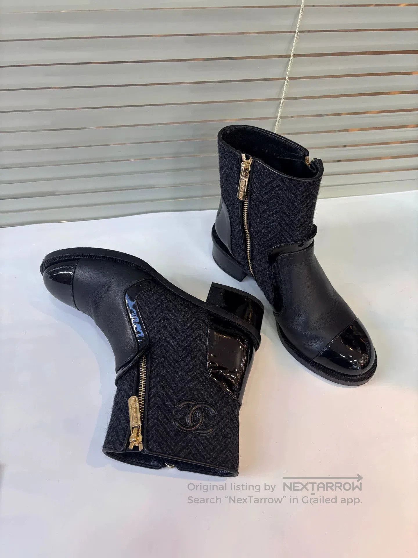 Chanel Chanel Black Spliced Short Boots. Size US 6 / IT 36 - 4 Thumbnail