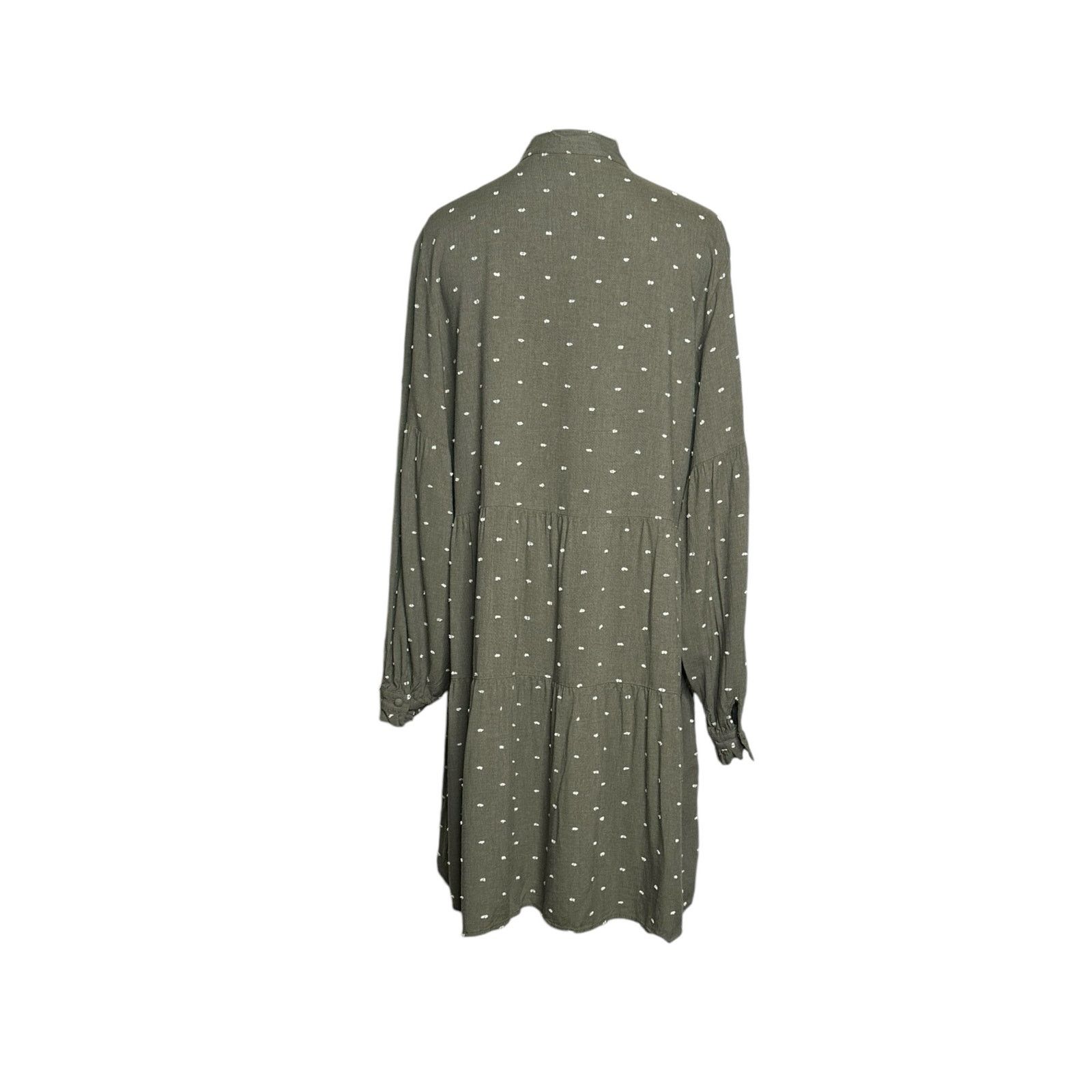 Zara Zara green white polka dots tiered dress size Large Size L / US 10 / IT 46 - 5 Thumbnail