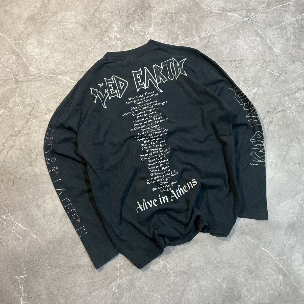 Band Tees × Vintage VINTAGE ICED EARTH LONG SLEEVE BIG LOGO 90s Size US L / EU 52-54 / 3 - 7 Thumbnail