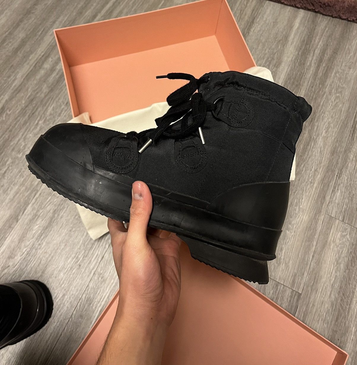 image of Acne Studios Winter Boots in Black, Men's (Size 8)