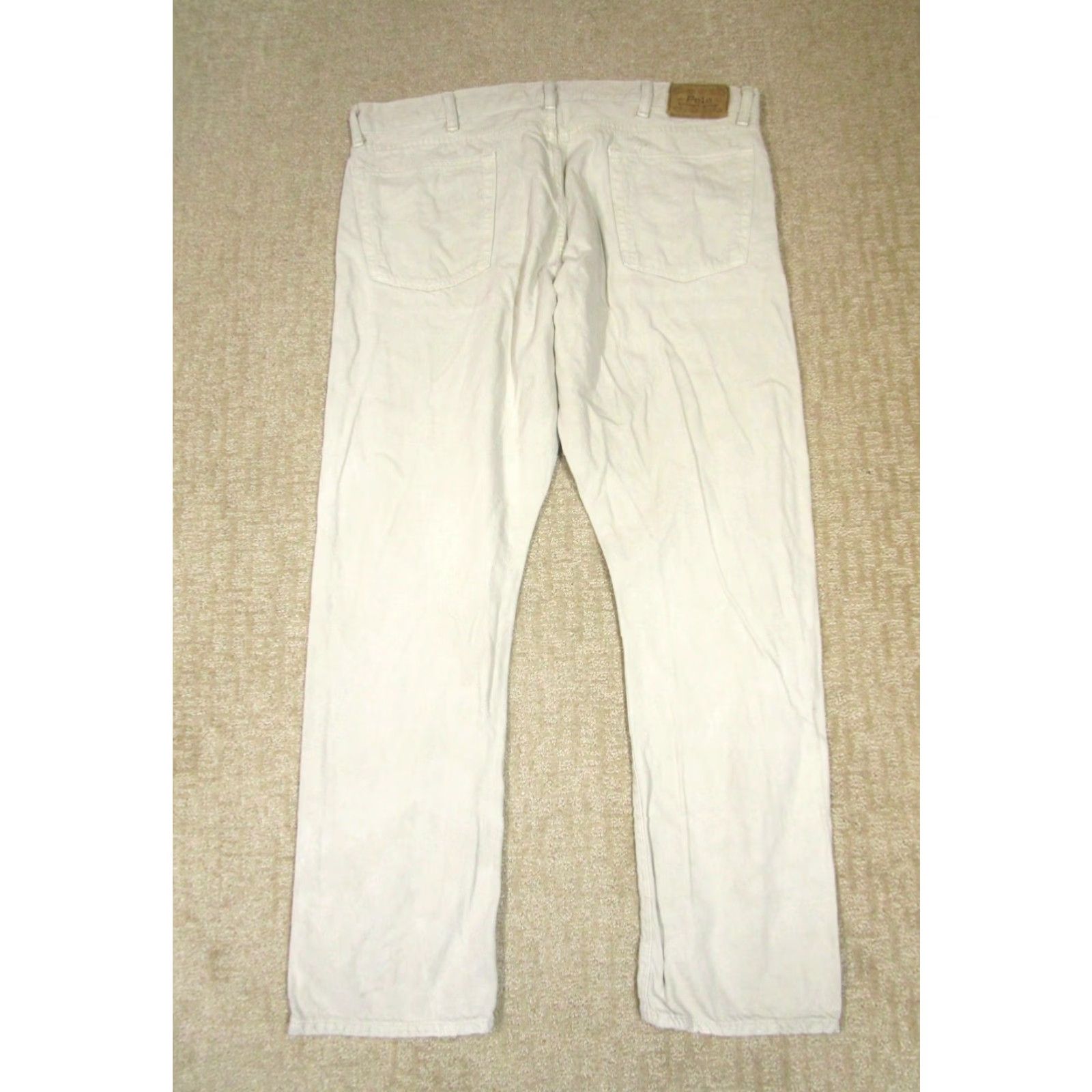 Polo Ralph Lauren Polo Ralph Lauren Varick Slim Jeans Men 40x32 Light Ivory Denim 5-Pocket Straight Slim Rise Mid Wash Size US L / EU 52-54 / 3 - 3 Thumbnail