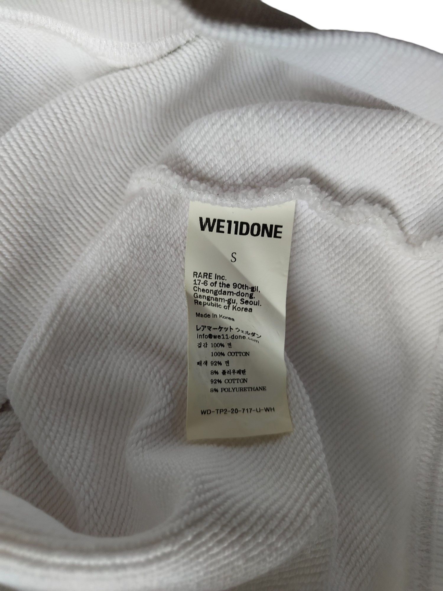 WE11DONE White Cotton Hoodie Size S / US 4 / IT 40 - 7 Thumbnail