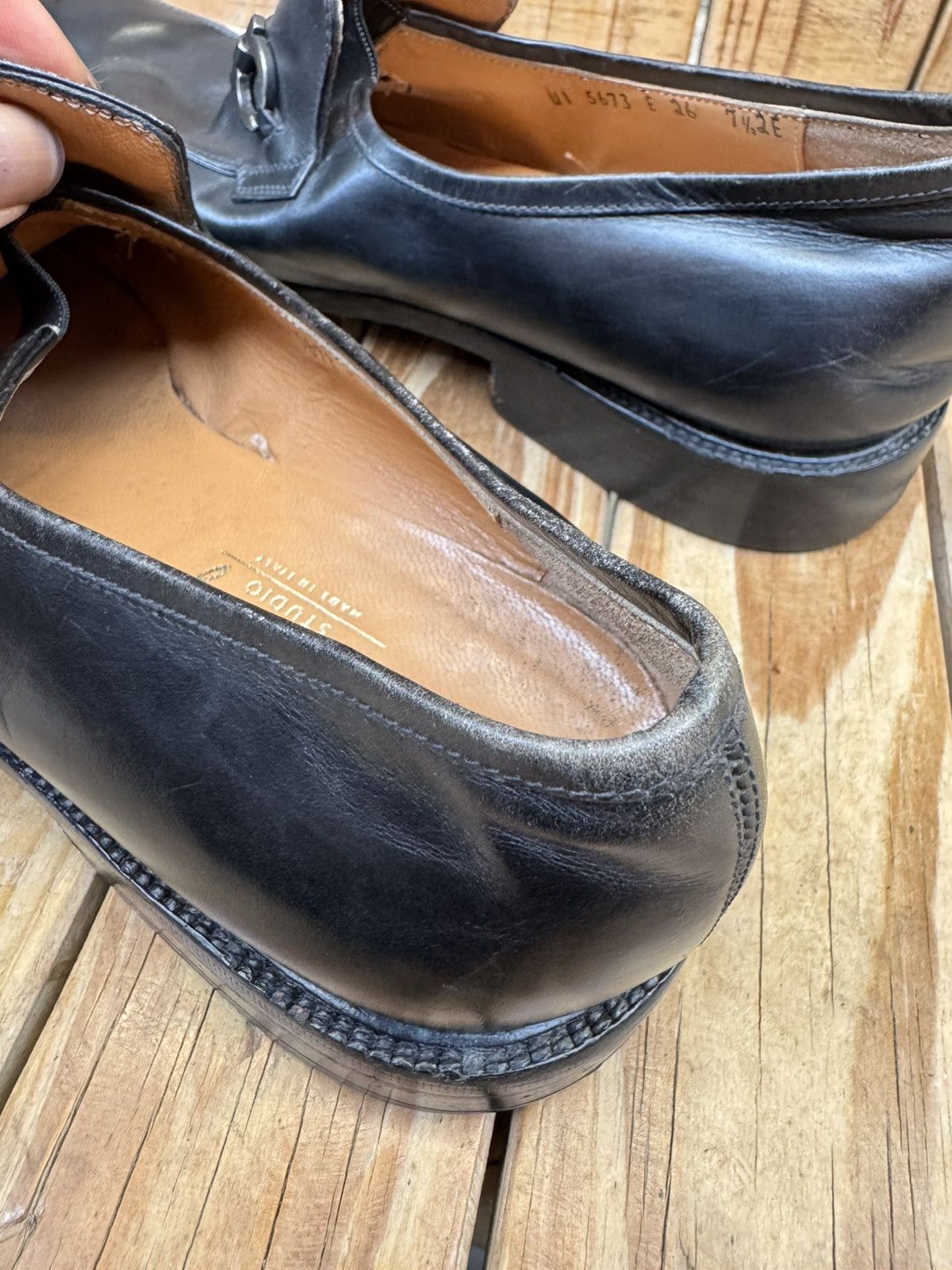 Salvatore Ferragamo Salvatore Ferragamo Black Men’s Leather Loafers Sz US 7.5 EE Size US 7.5 / EU 40-41 - 22 Thumbnail