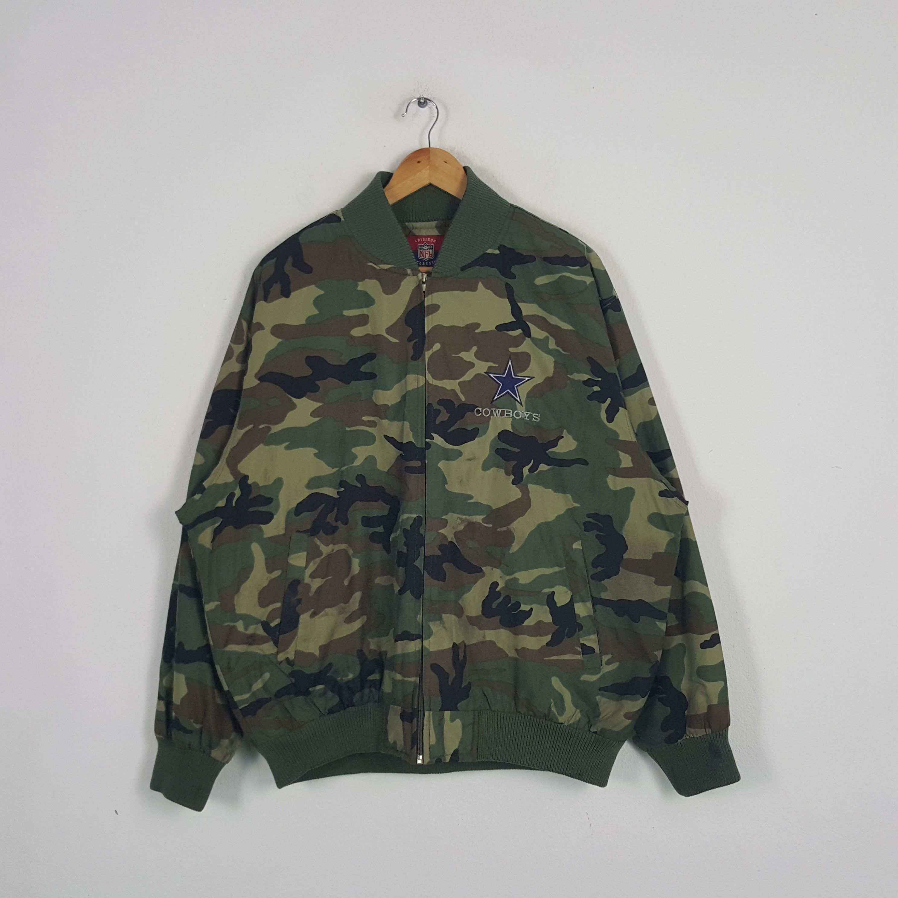 NFL × Reebok × Vintage Vintage Dallas Cowboys American Football Team Camo Jacket Size US XXL / EU 58 / 5 - 3 Thumbnail