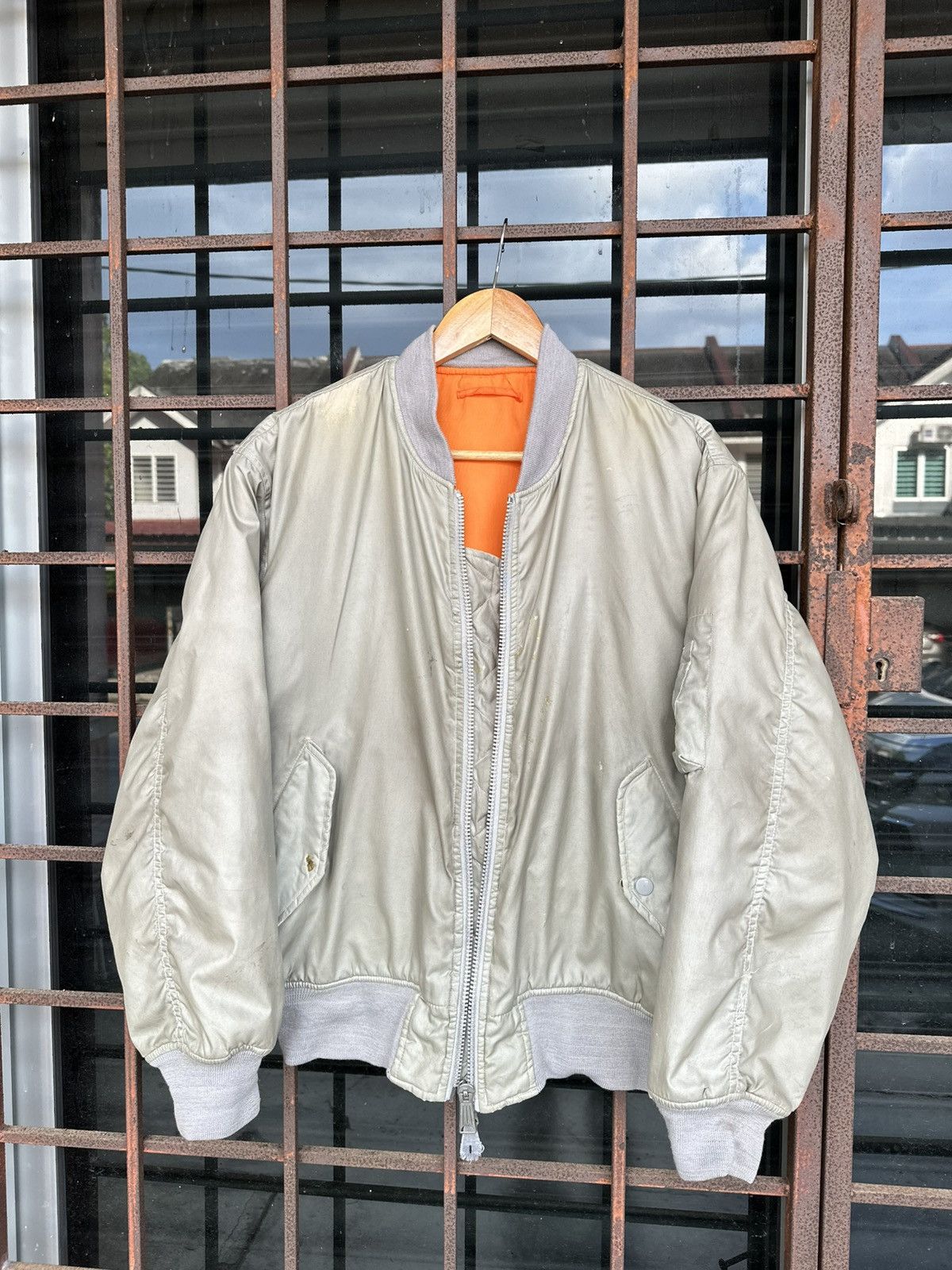 Vintage 🪖Vintage Faded MA-1 Man Intermediate Bomber Jacket Size US M / EU 48-50 / 2 - 7 Thumbnail