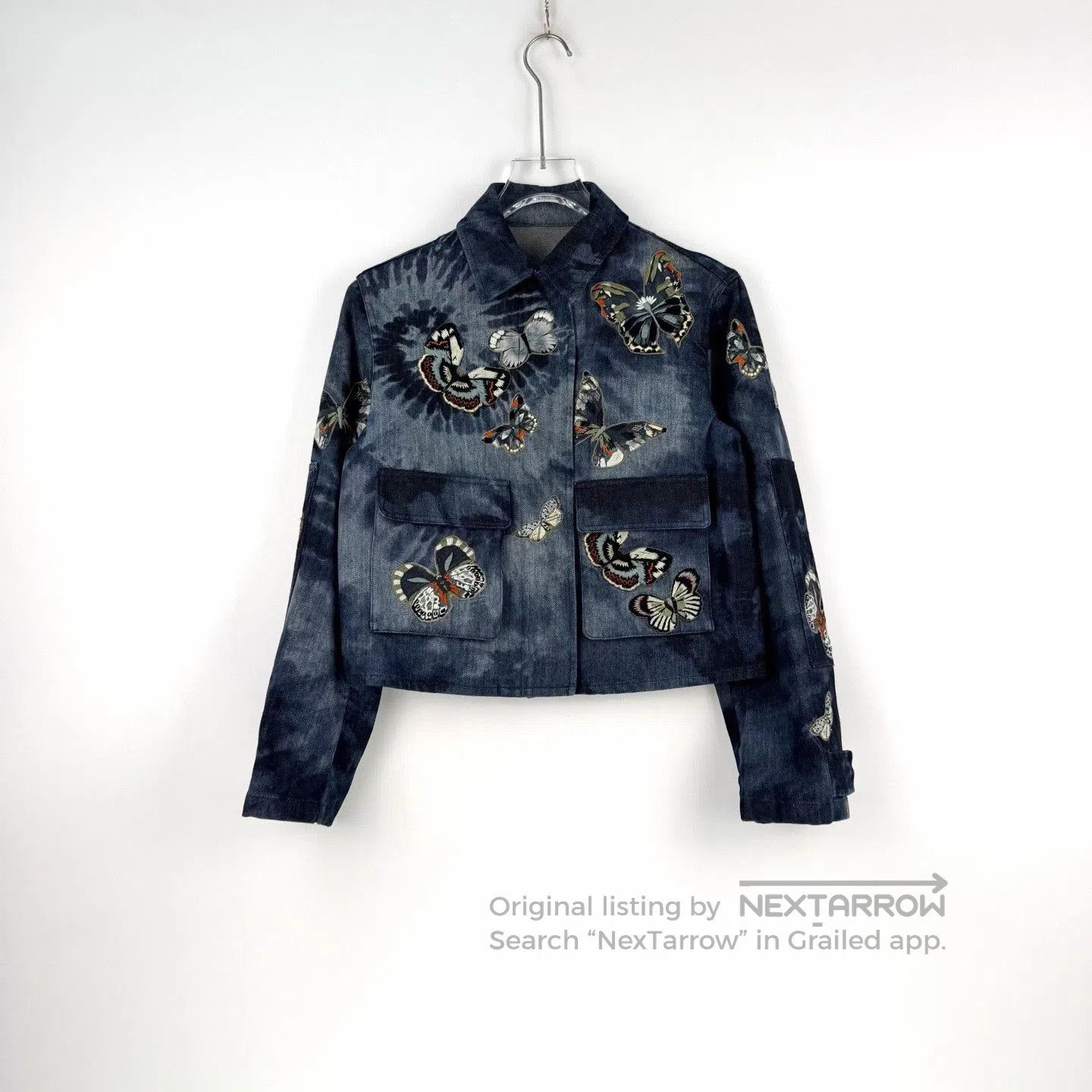 Valentino Valentino Butterfly Embroidery Denim Jacket. Size S / US 4 / IT 40 - 3 Thumbnail