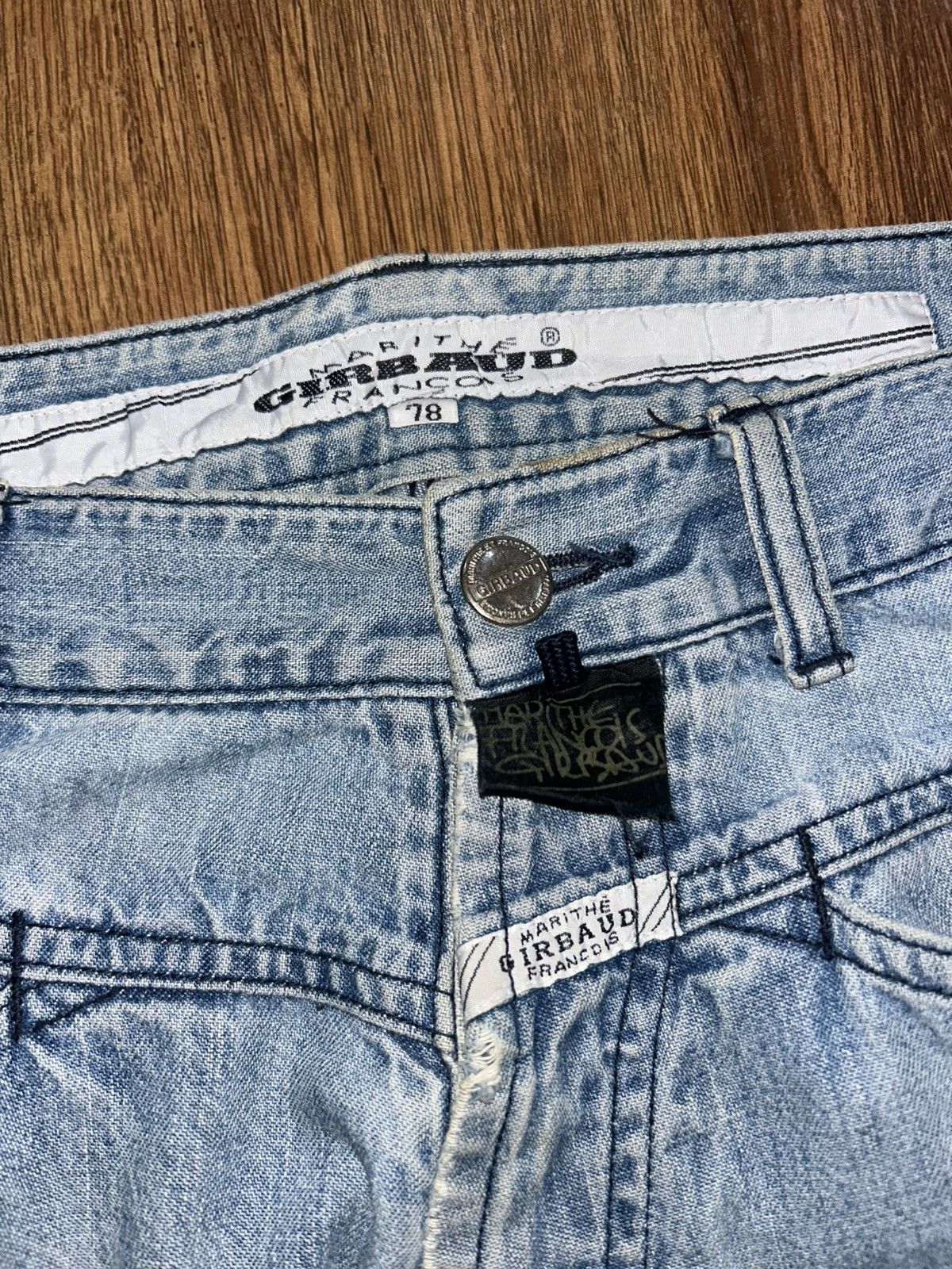 Marithe + Francois Girbaud Marithe Francois Girbaud Stone Washed Baggy Faded Blue Jeans Size 30" / US 8 / IT 44 - 4 Thumbnail