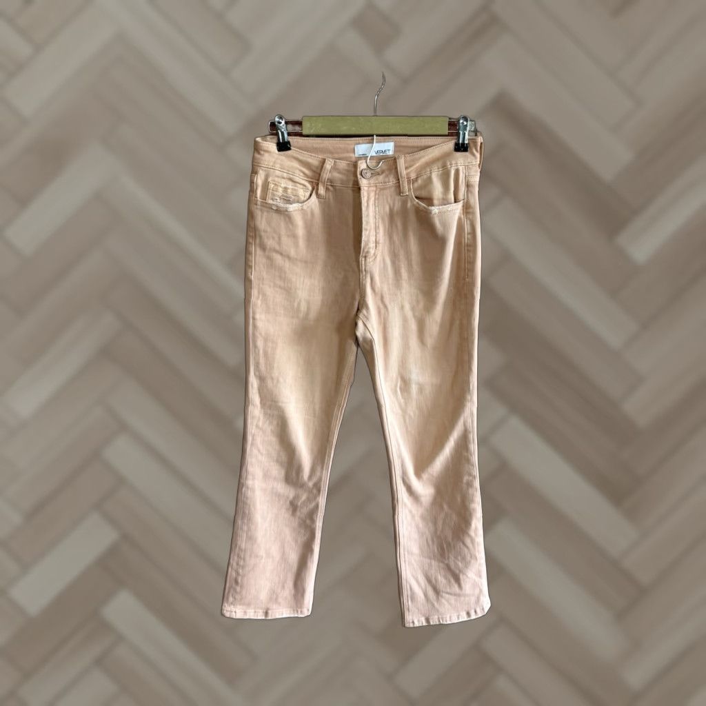 Denime Vervet Womens Jeans Pink Size 27 Straight Leg Denim V3363 Regular Size 27" / US 4 / IT 40 - 1 Thumbnail
