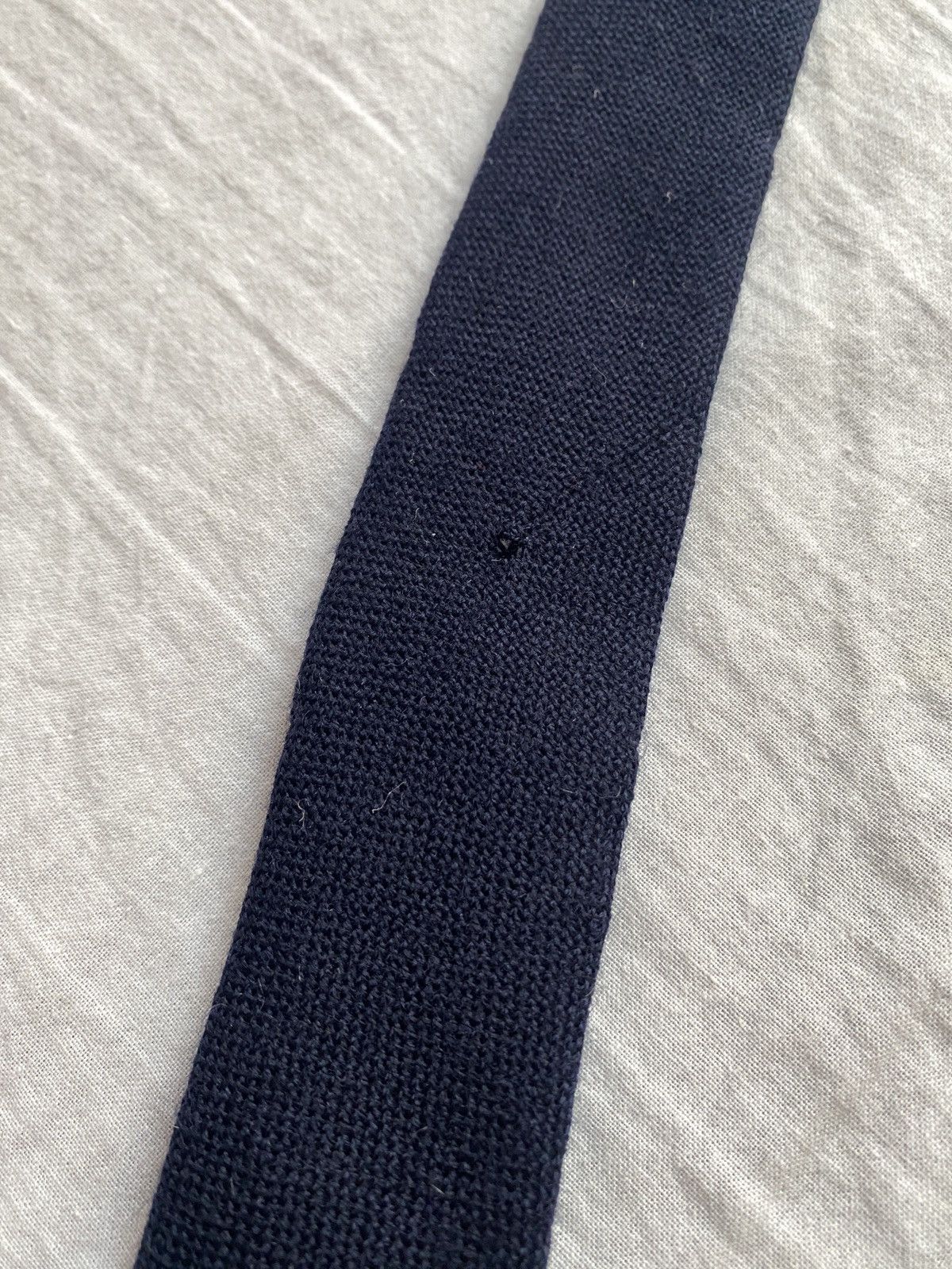 Prada Prada Navy Knit Tie Size ONE SIZE - 4 Thumbnail