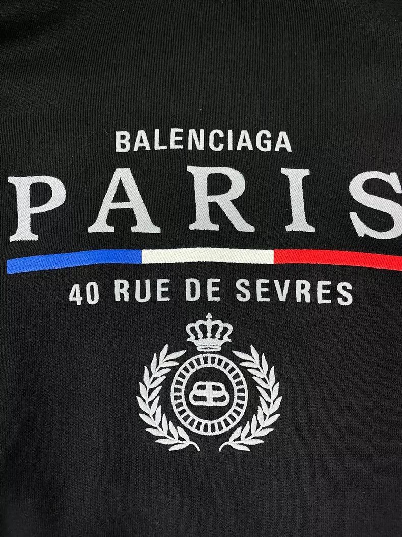 Balenciaga Balenciaga Black Paris Hoodie Size US L / EU 52-54 / 3 - 3 Thumbnail